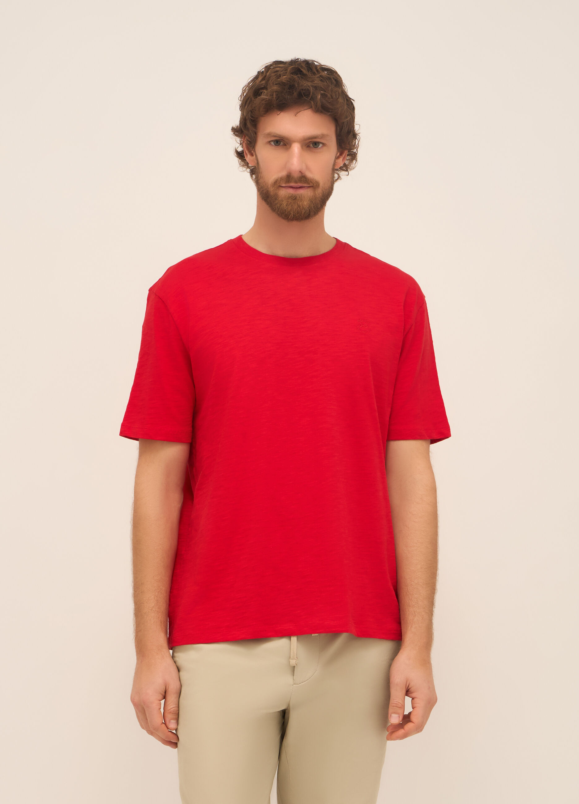 T-shirt in puro cotone con logo uomo_0