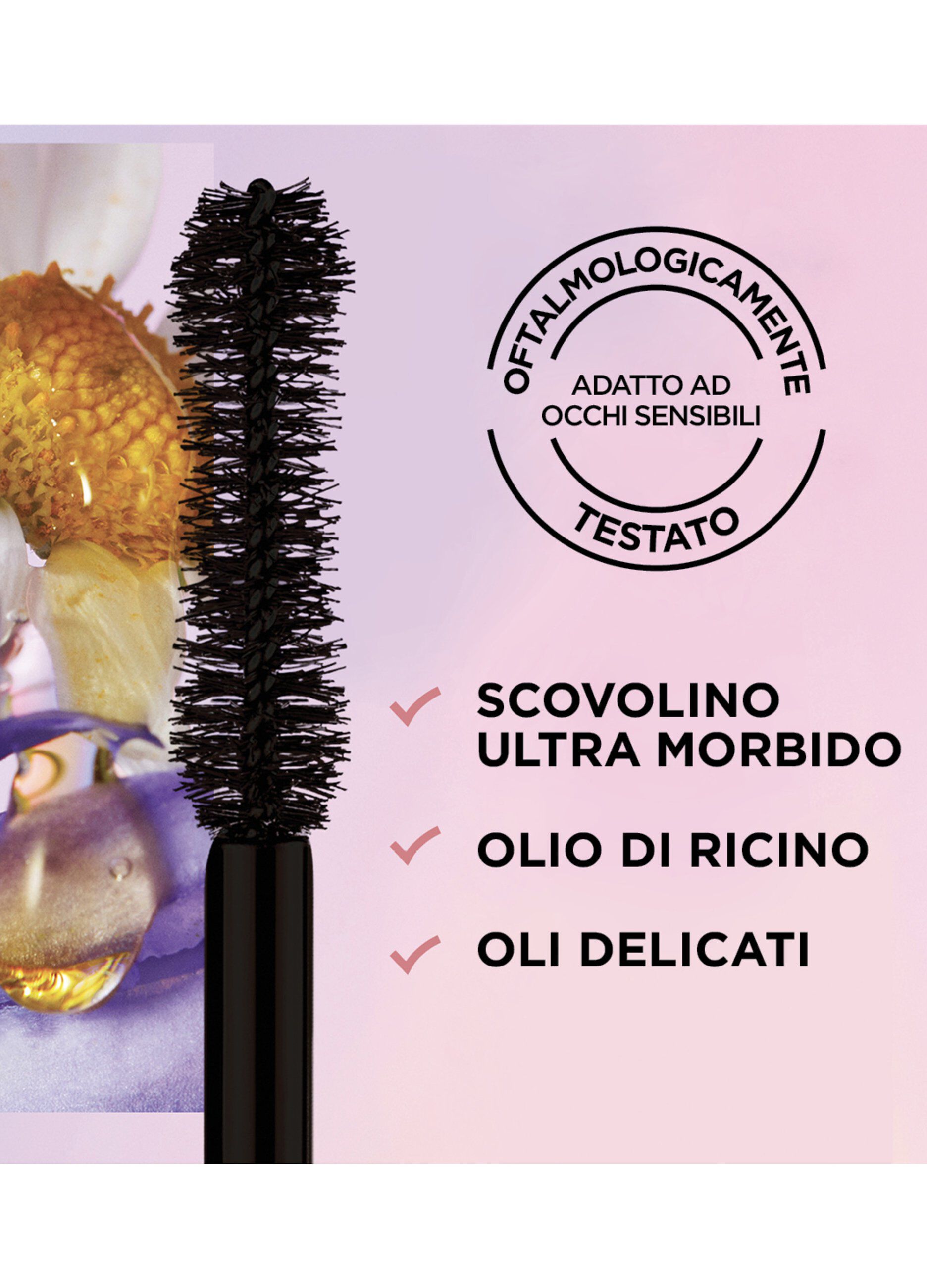 L'Oréal Paris Mascara Volumizzante e Allungante Lash Paradise, Formula Arricchita con Oli e Nutrienti, Extra Black, 6 ml.