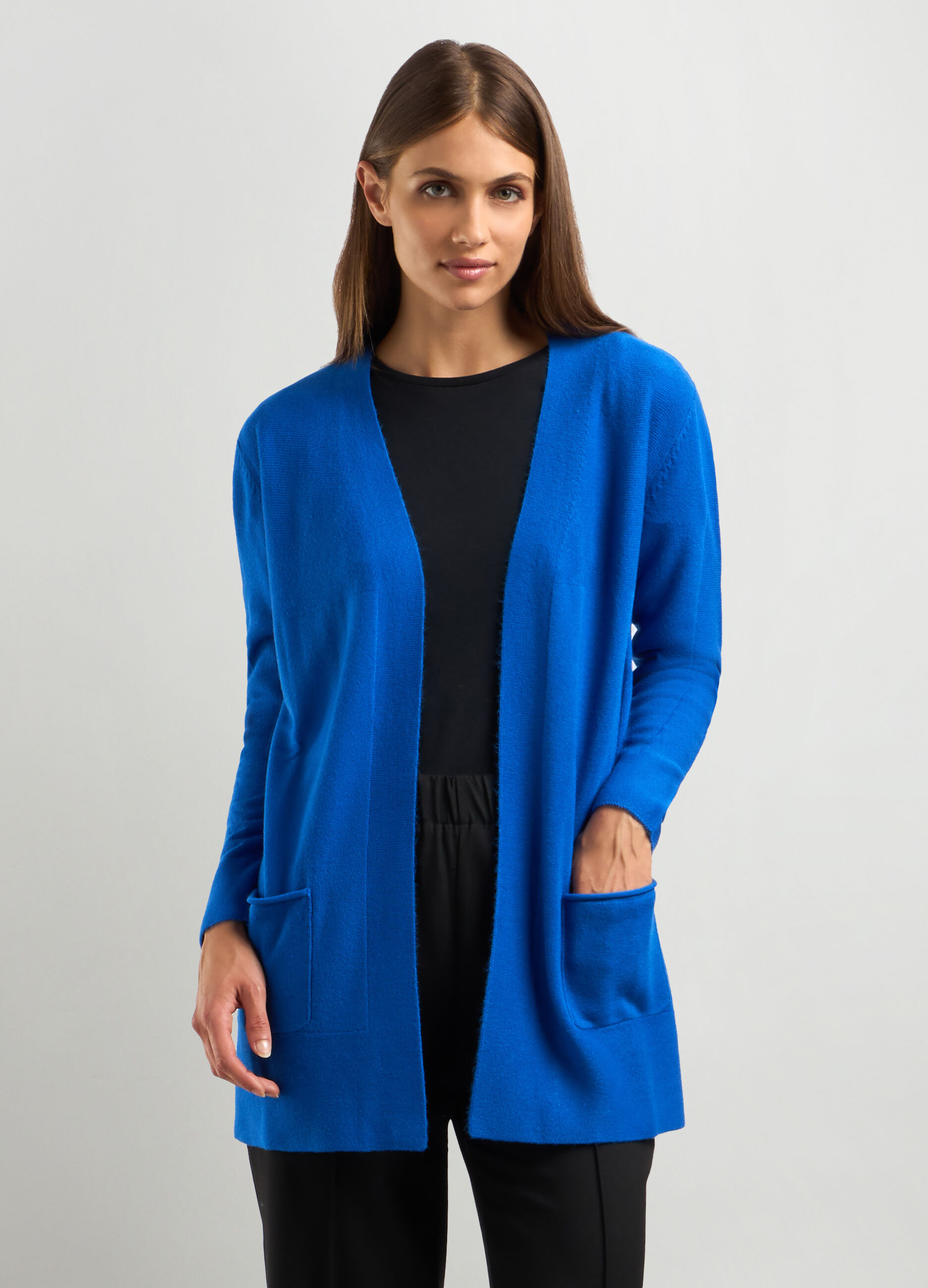 Cardigan aperto tricot donna_0