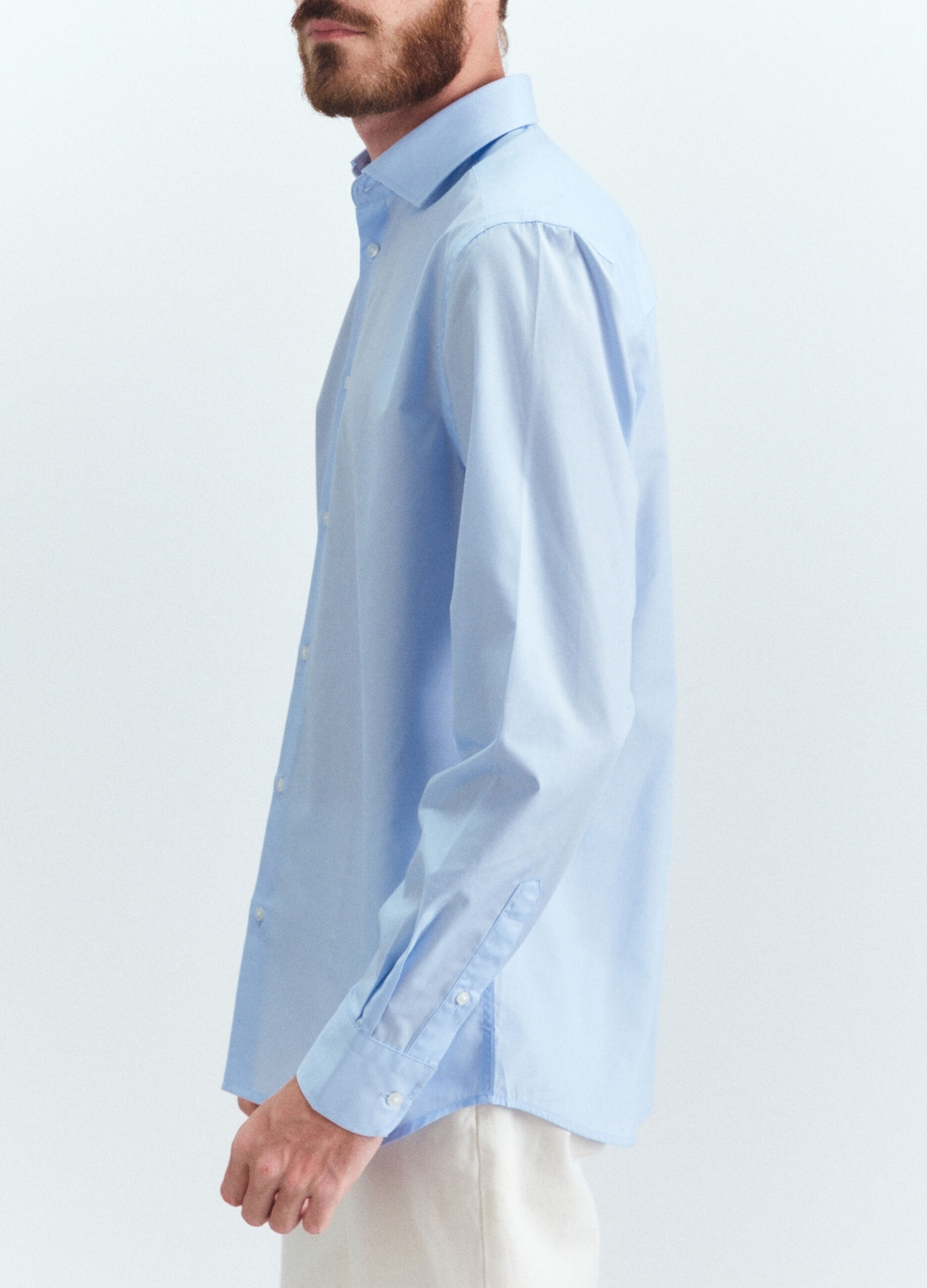 Camicia regular fit in misto cotone uomo_2
