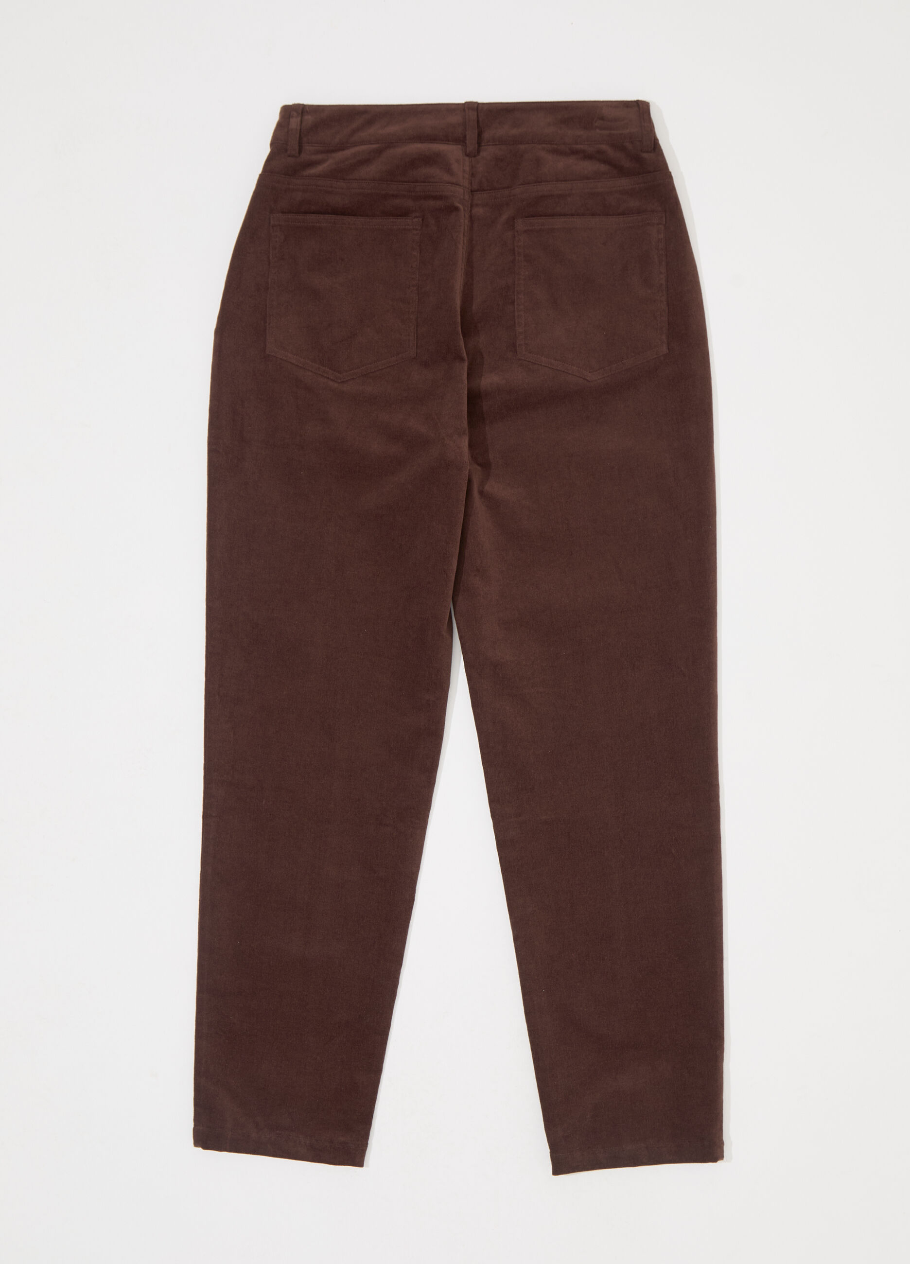Pantalone balloon in velluto corduroy stretch donna_5