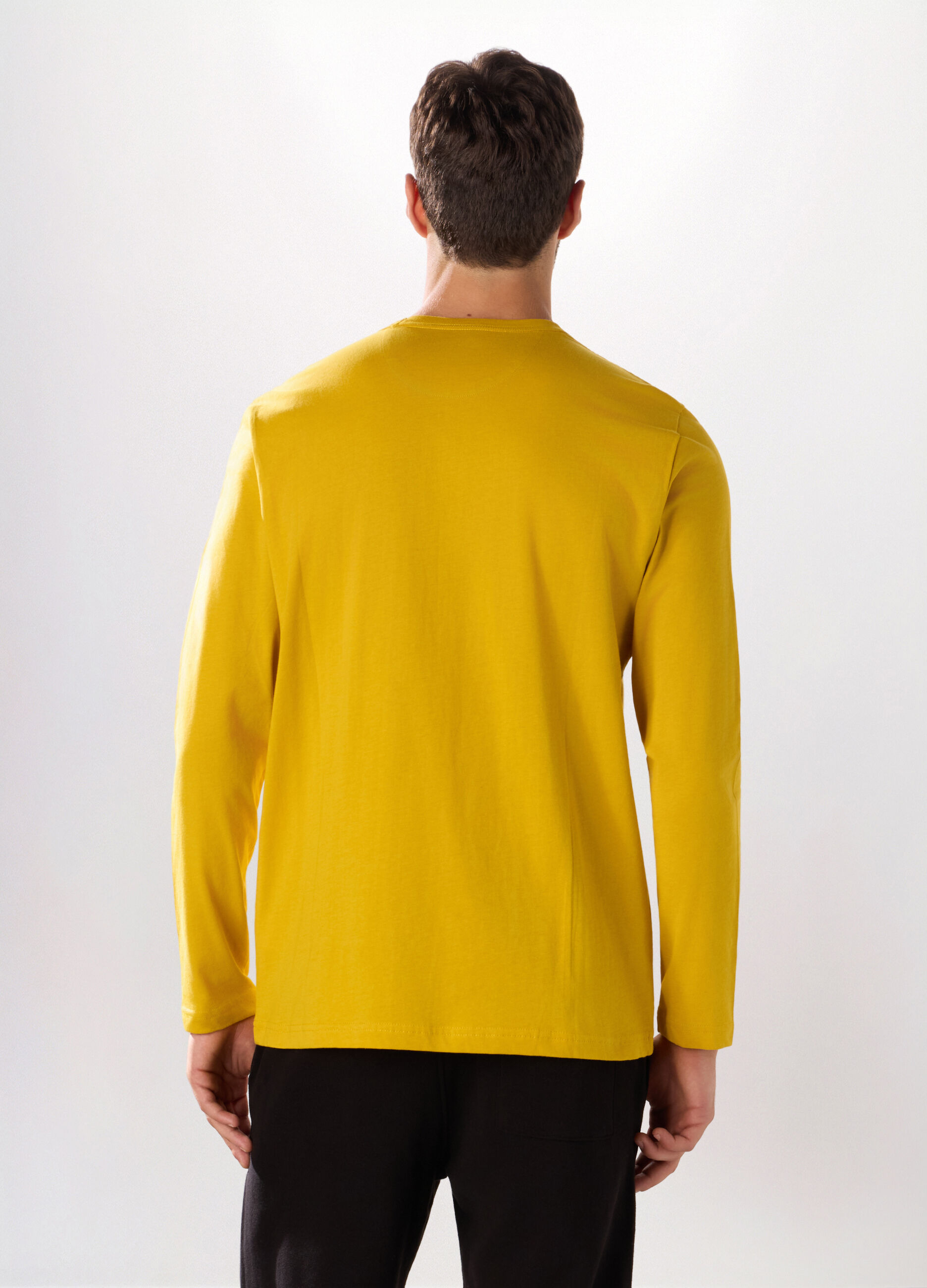 T-shirt maniche lunghe in cotone uomo_1
