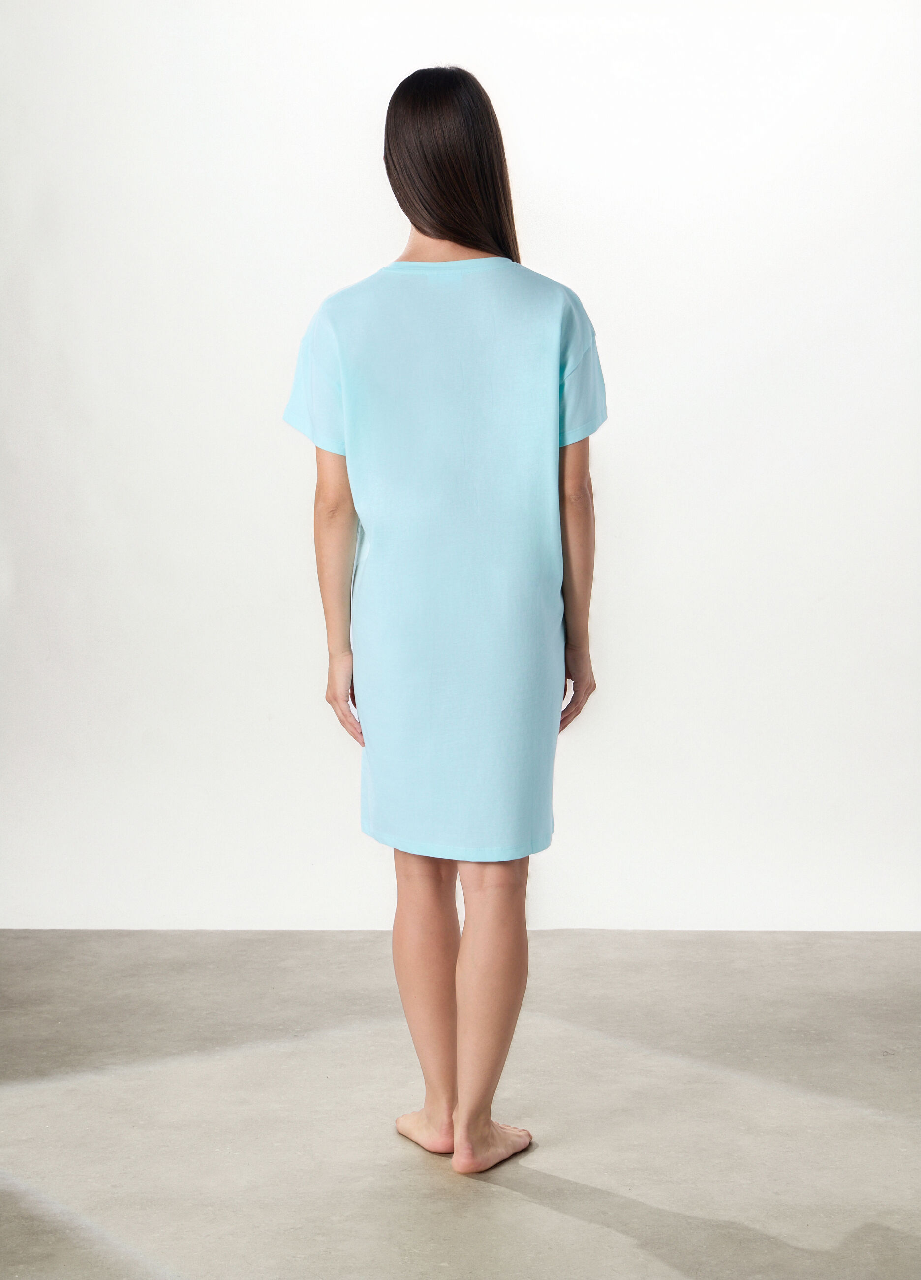 Camicia da notte in jersey di puro cotone donna_1