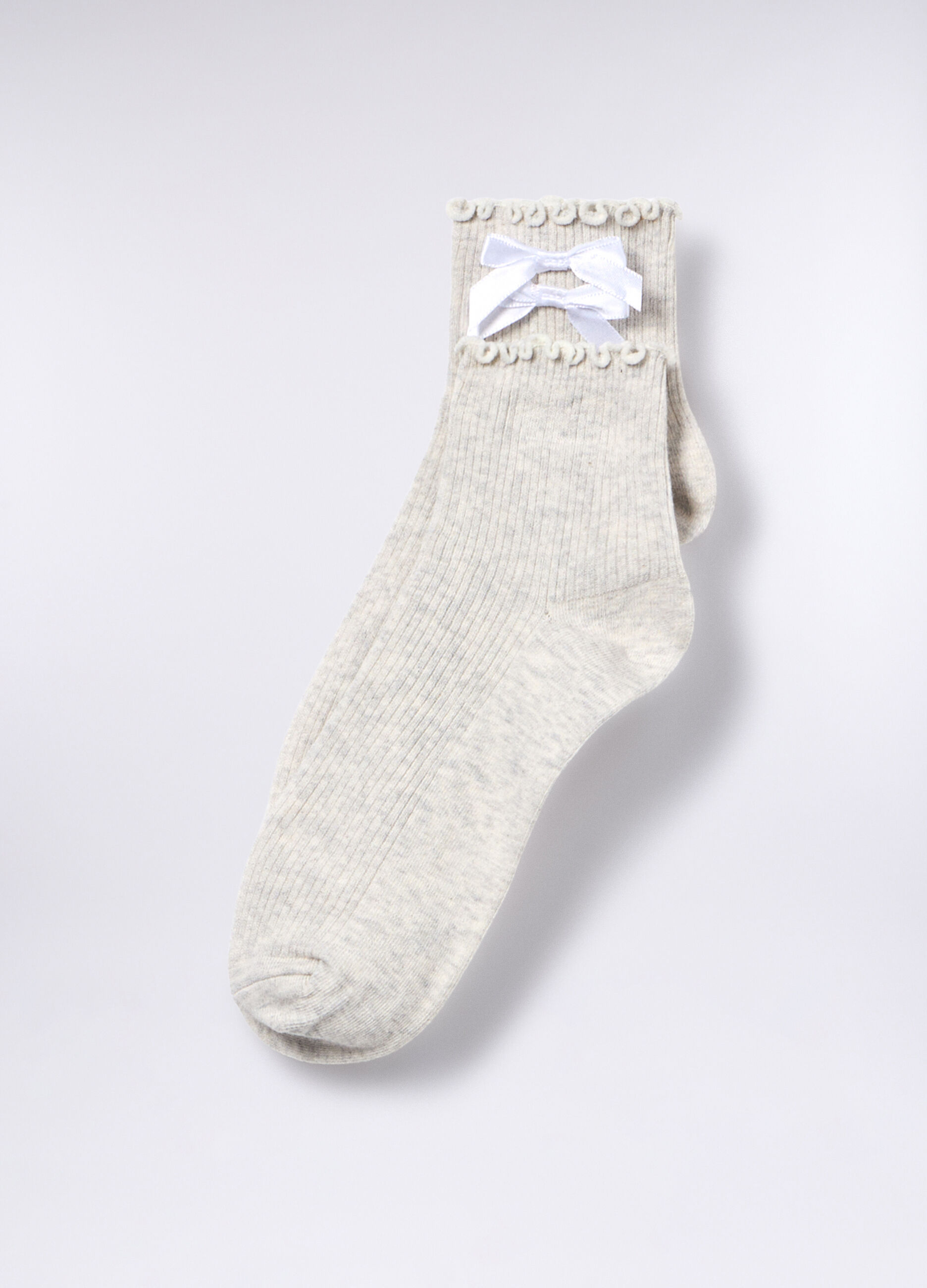 Calze in costina di cotone stretch donna_0