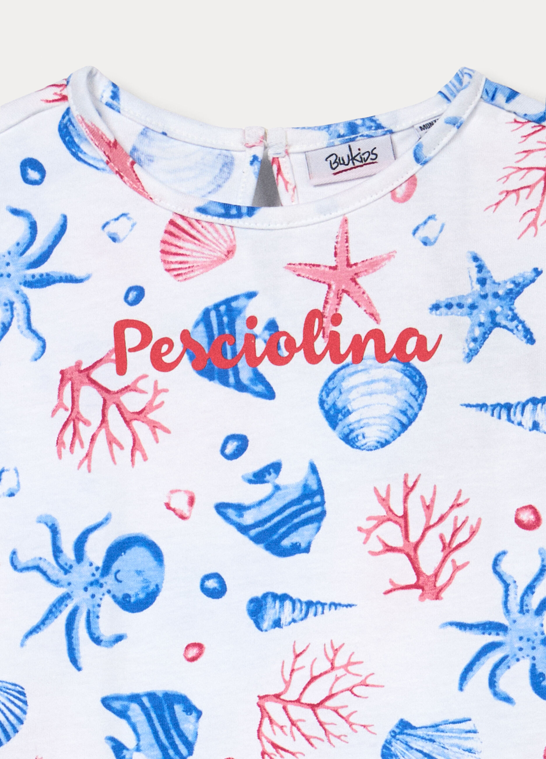 T-shirt girocollo in puro cotone bimba_2