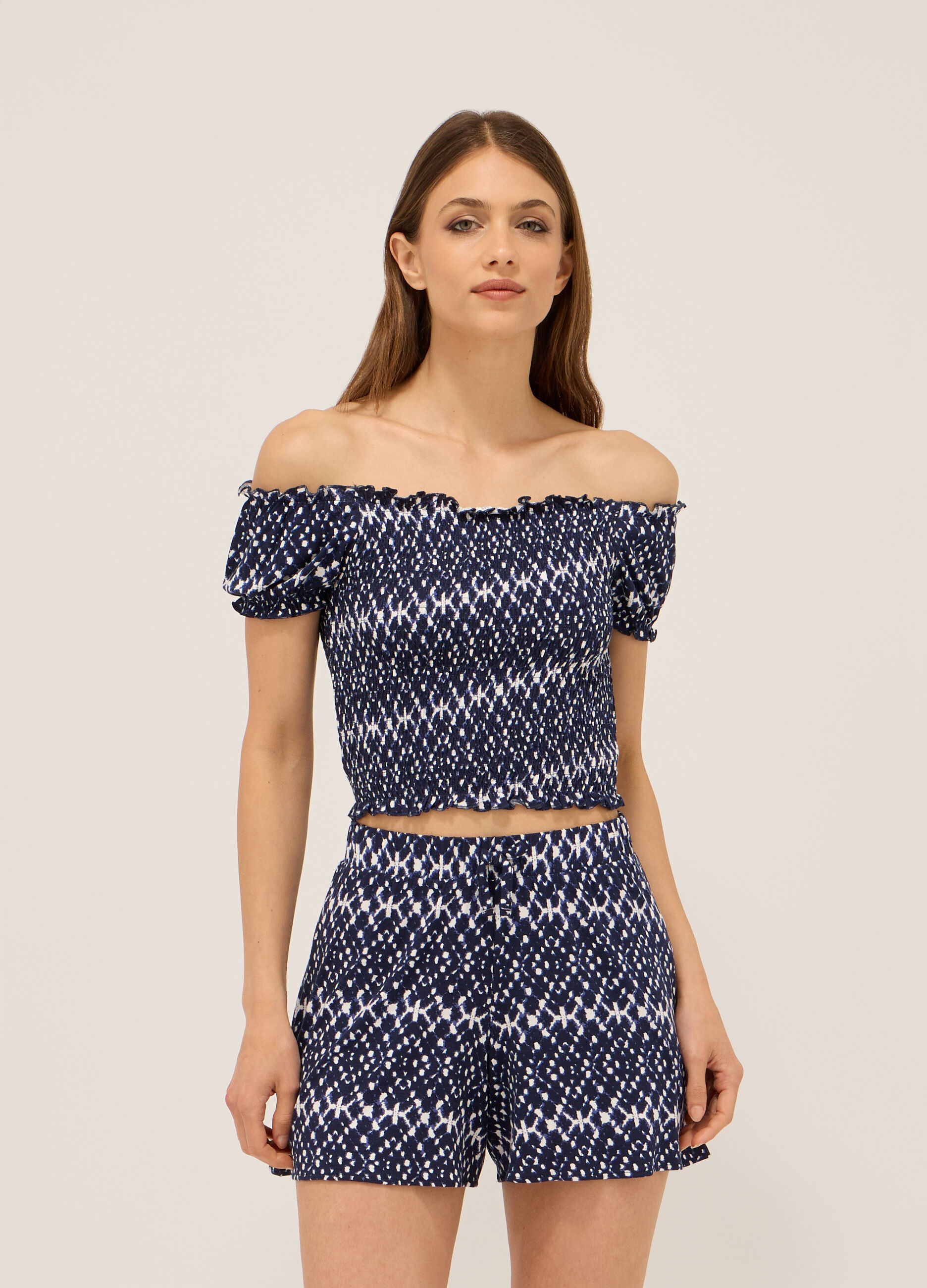 T-shirt in jersey di viscosa stretch donna_0