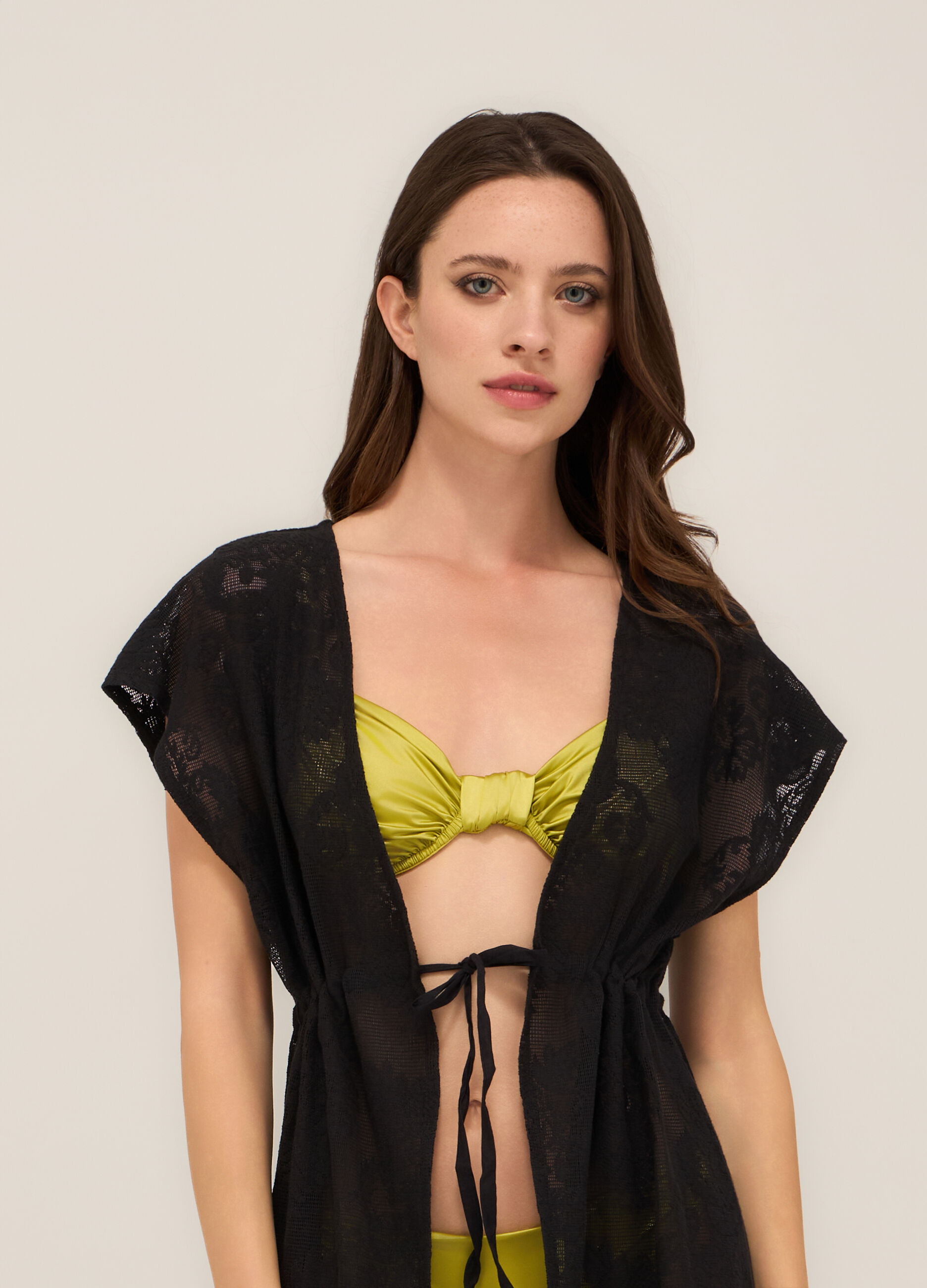 Copricostume kimono misto cotone donna