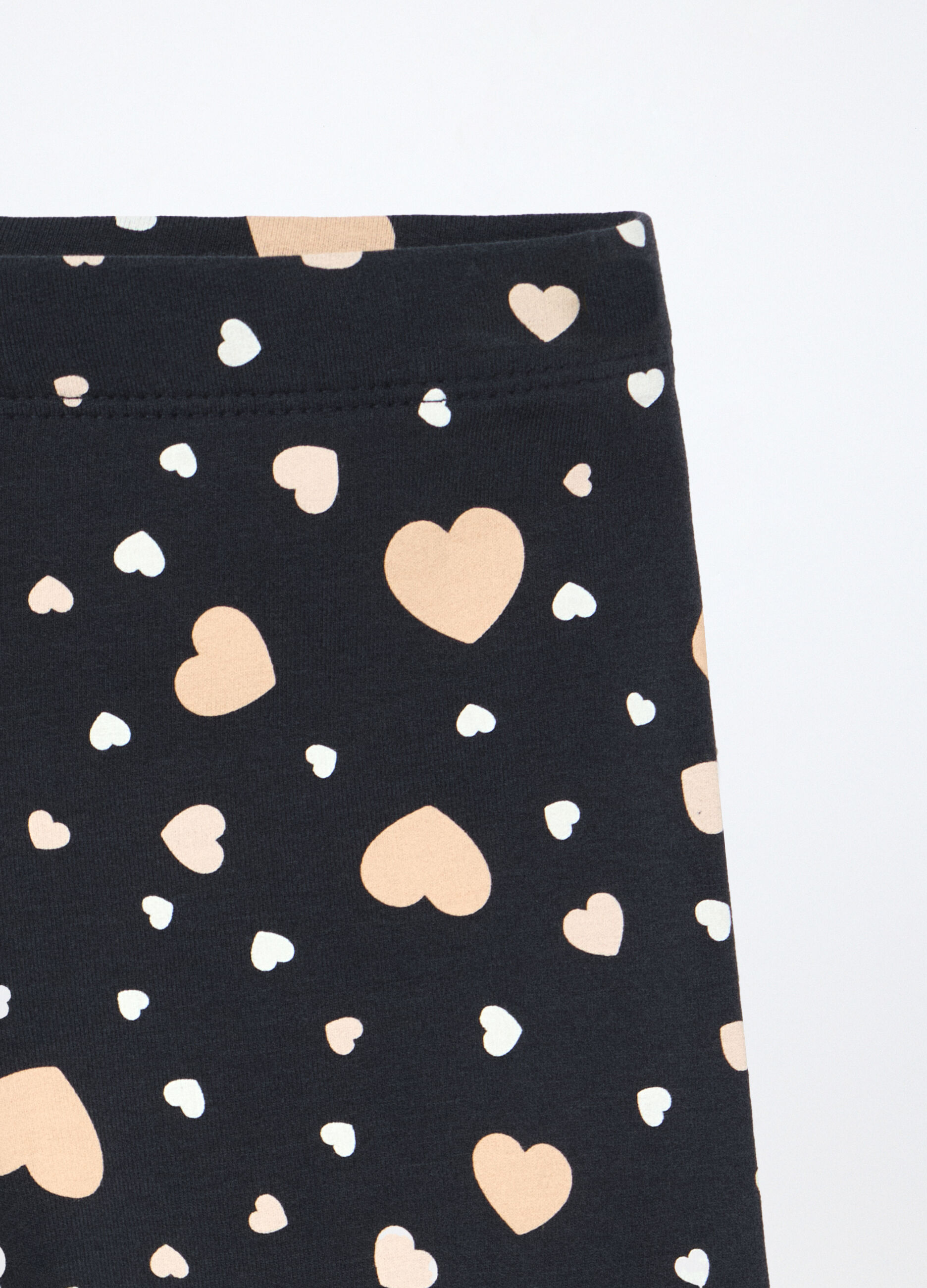 Leggings in french terry di cotone stretch bambina_2