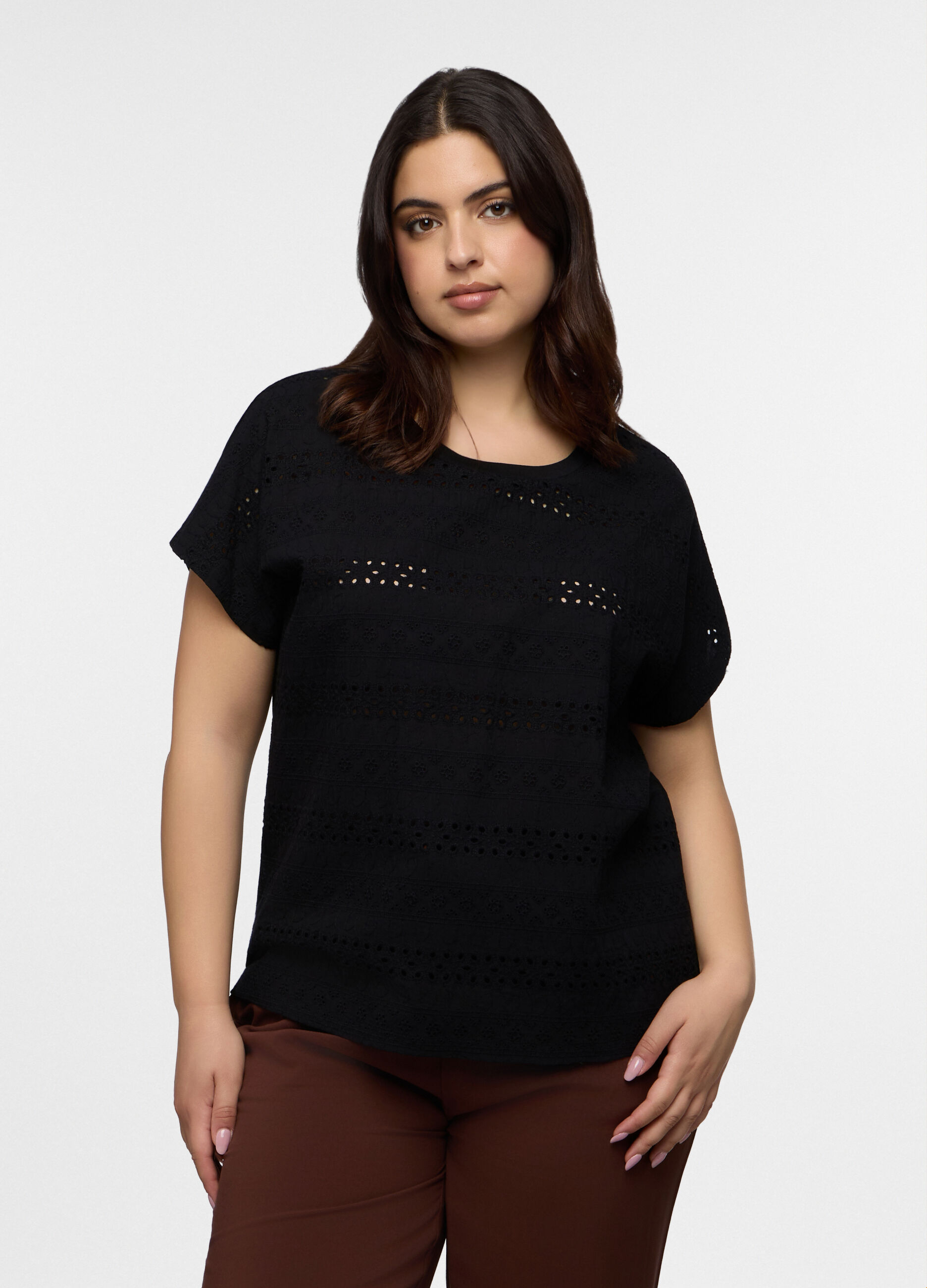 T-shirt girocollo donna curvy_0