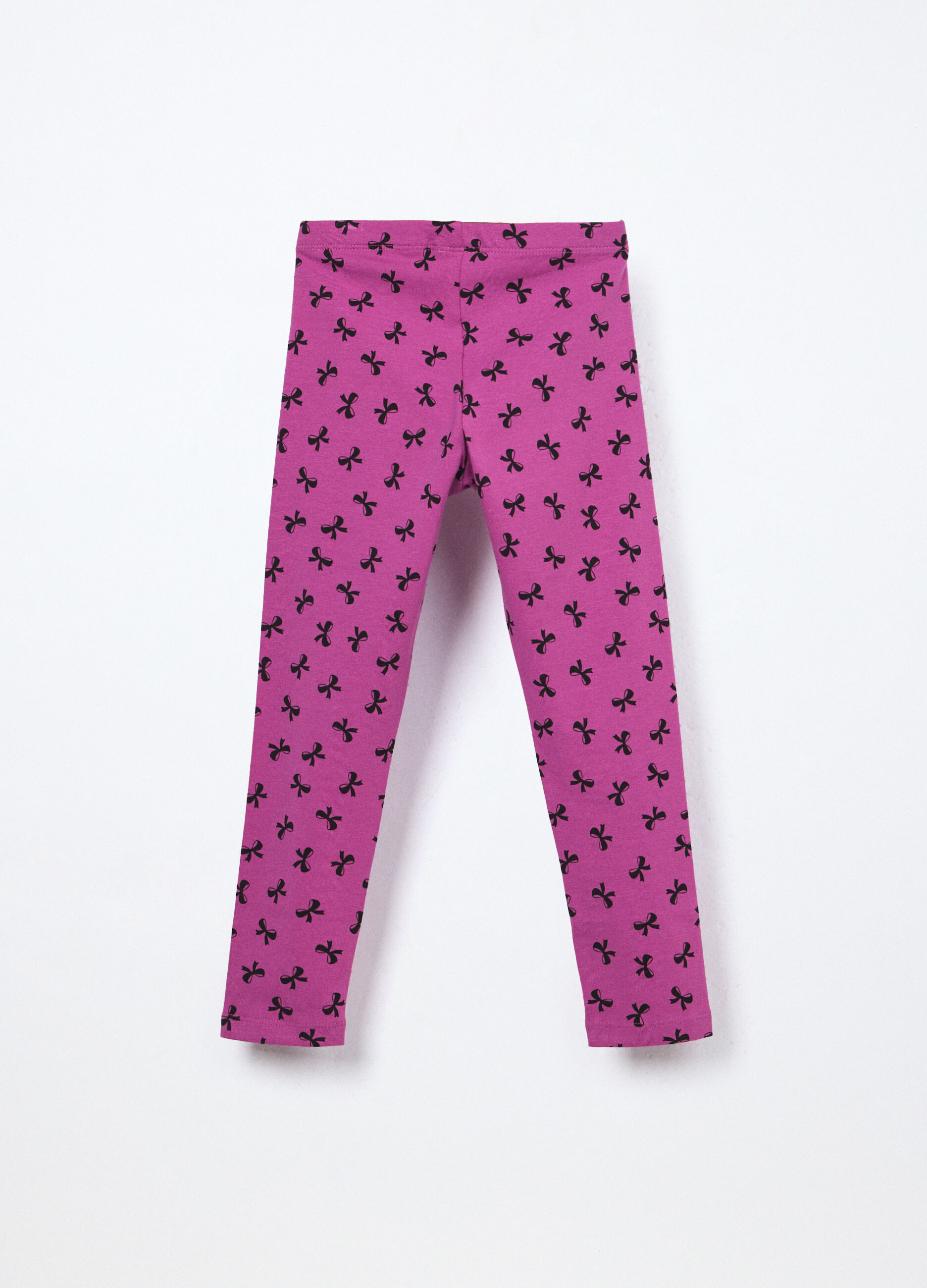 Leggings in jersey di cotone stretch bambina_1