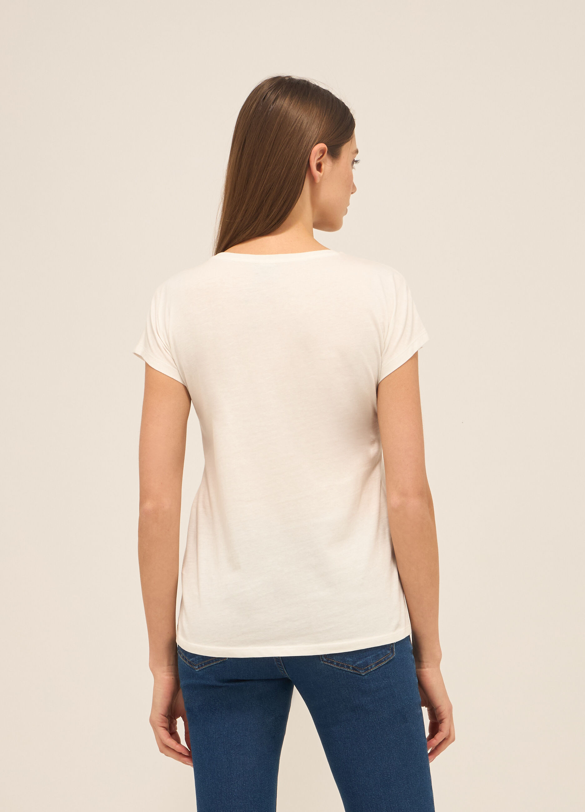 T-shirt in puro cotone donna_1