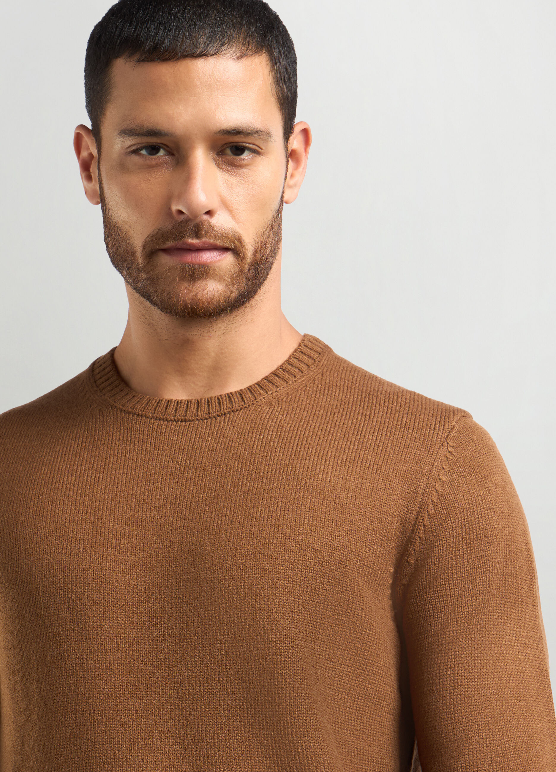 Maglione girocollo maglia rasata uomo_2