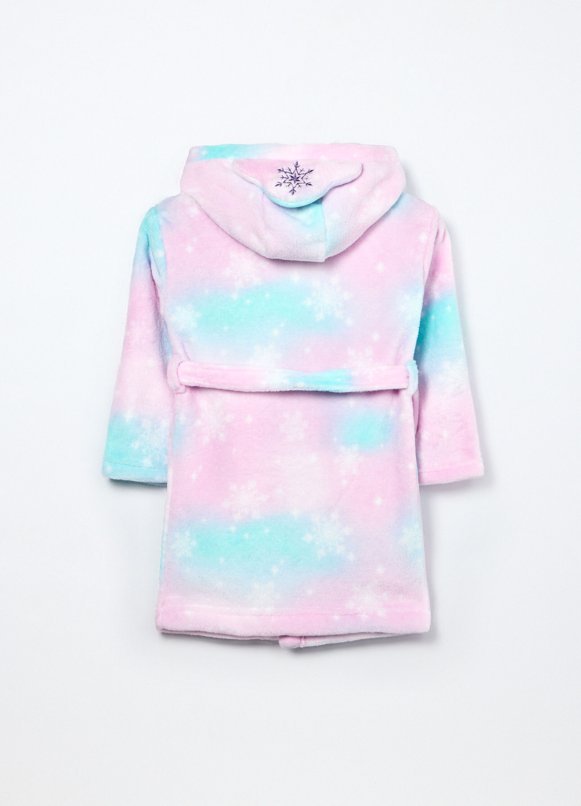 Vestaglia multicolor in coral fleece bambina