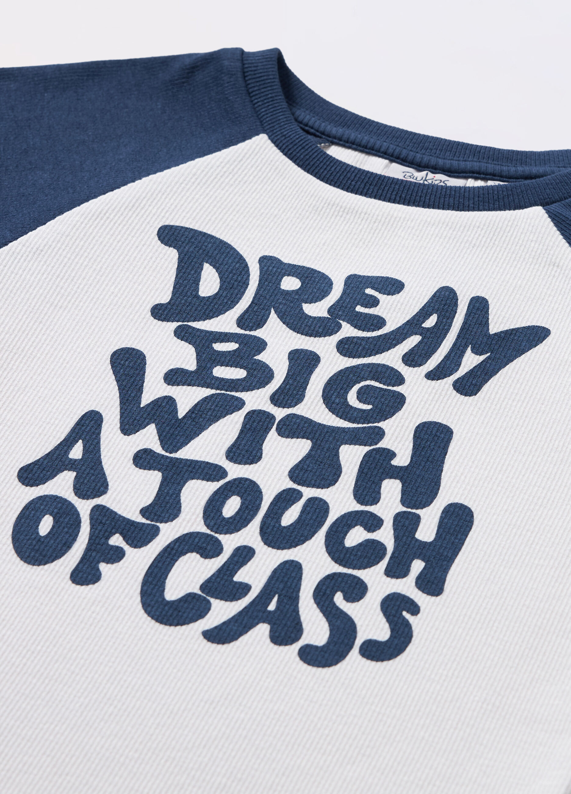 T-shirt in costina di cotone stretch ragazza_1