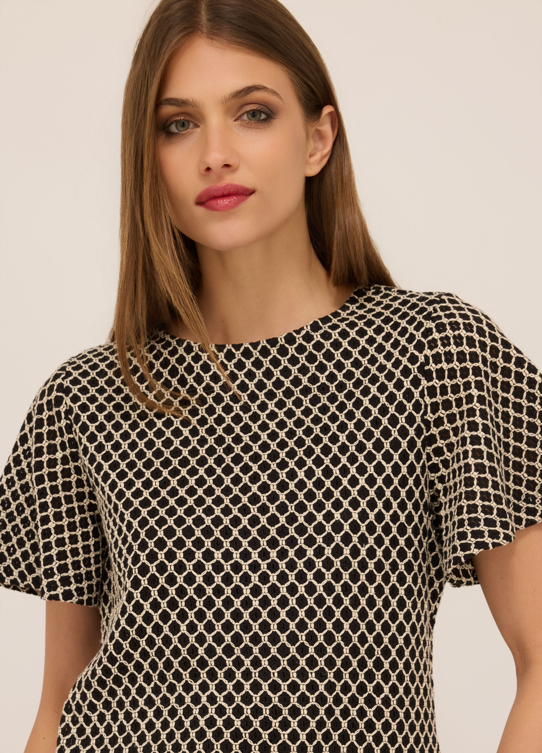 T-shirt in pizzo donna_2