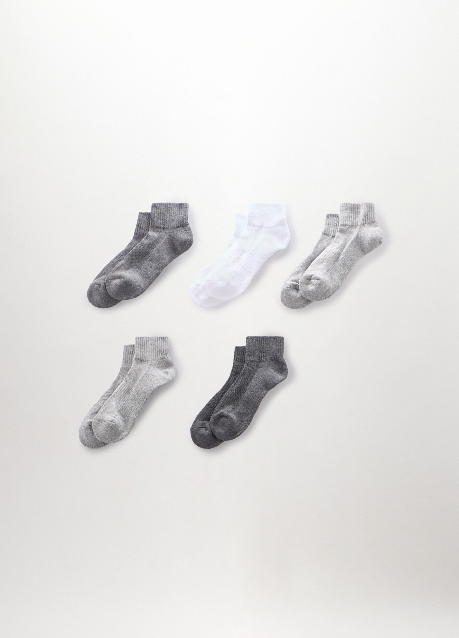 5 pack calze alla caviglia in misto cotone uomo_0