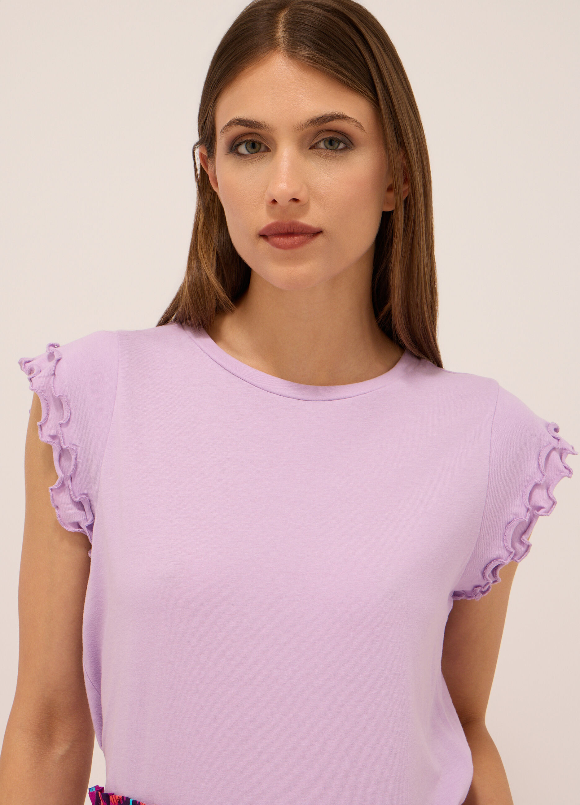 T-shirt in jersey di puro cotone donna_2