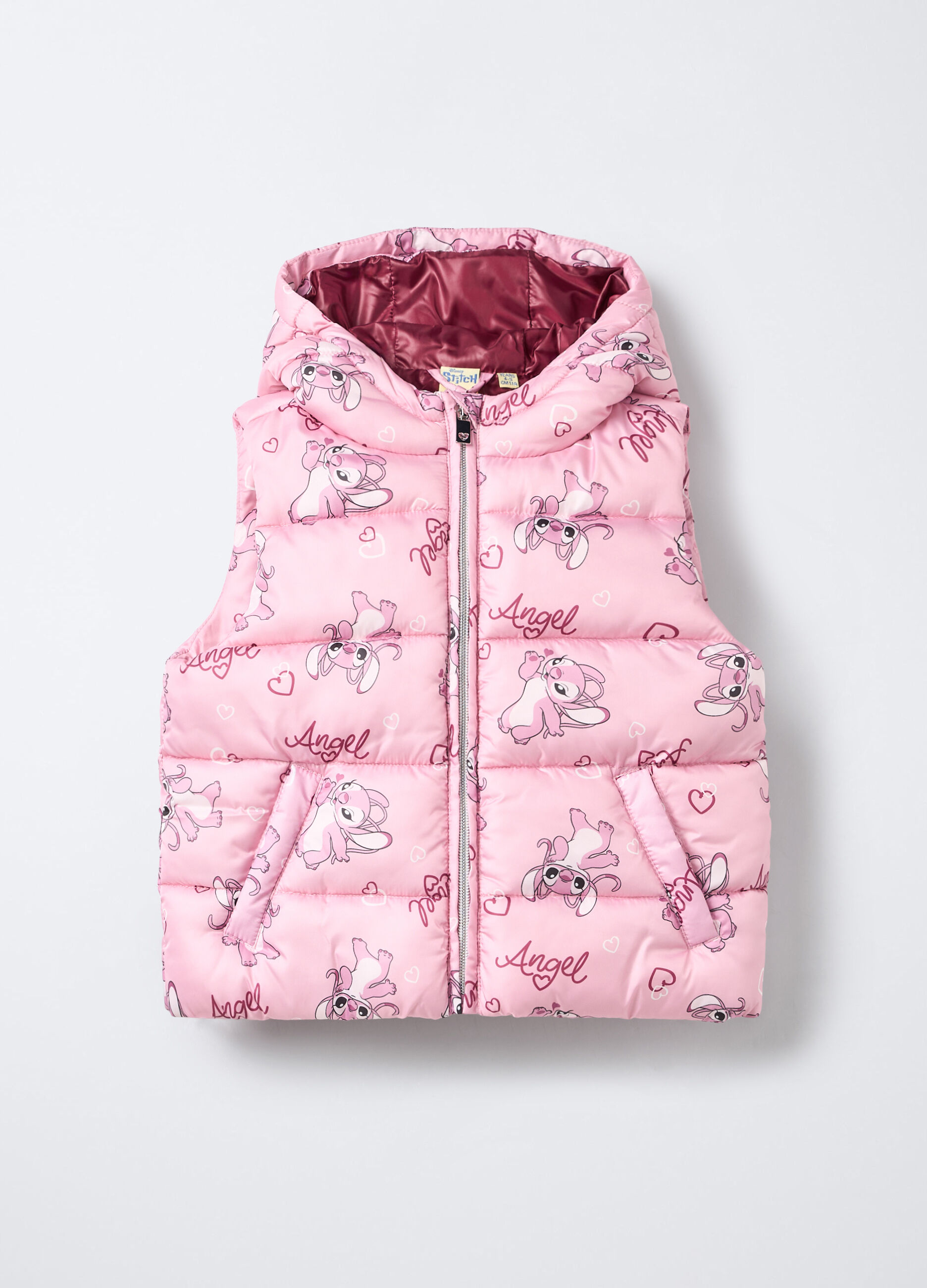 Gilet imbottito 220 grammi Disney con cappuccio bambina_0