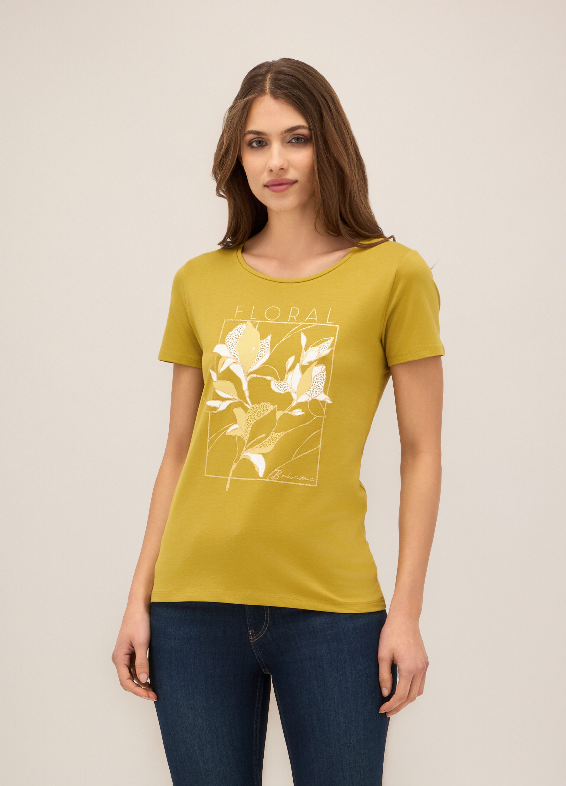 T-shirt in cotone stretch donna_0