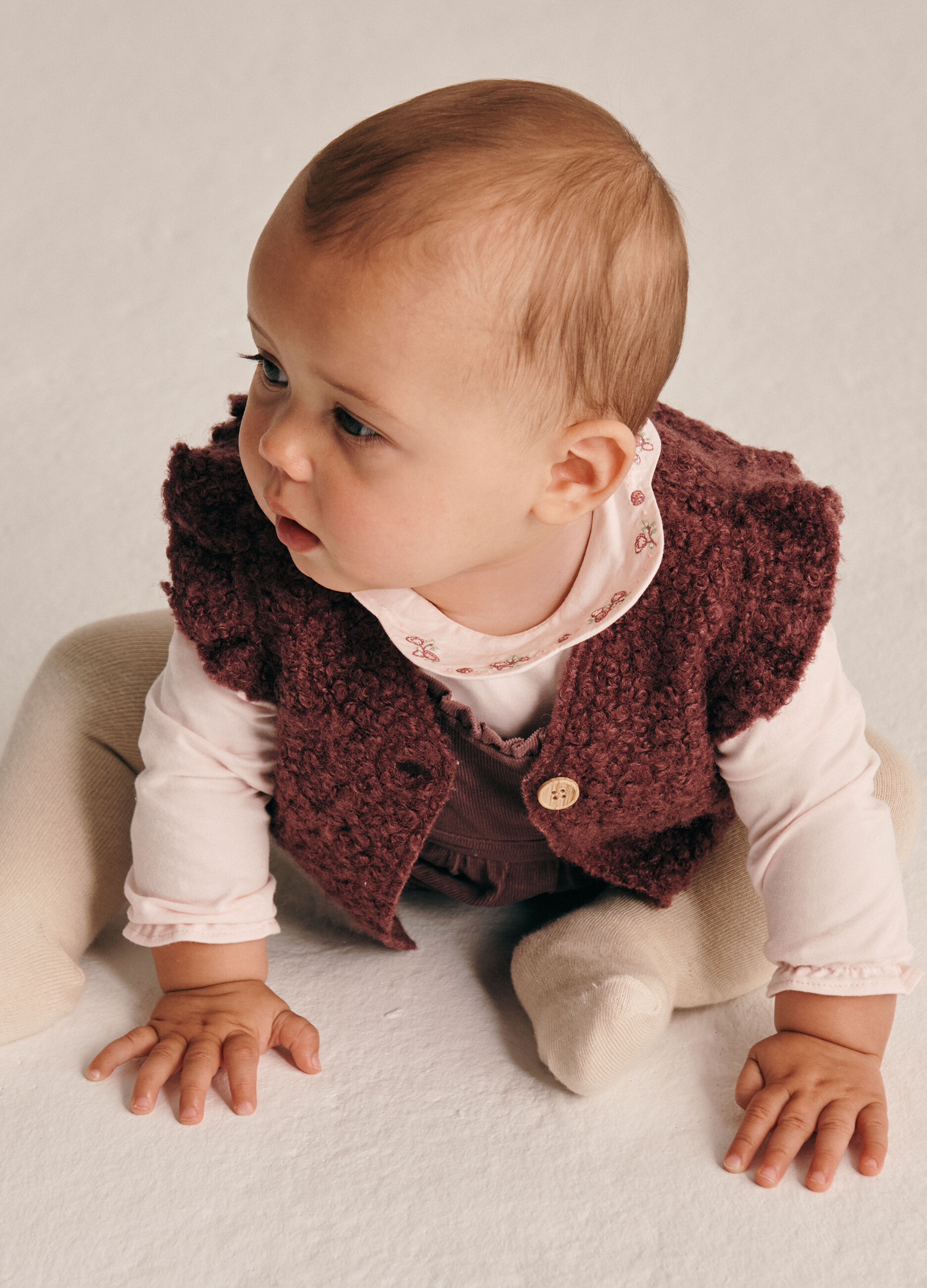 Body rosa in cotone elasticizzato con ricami_0