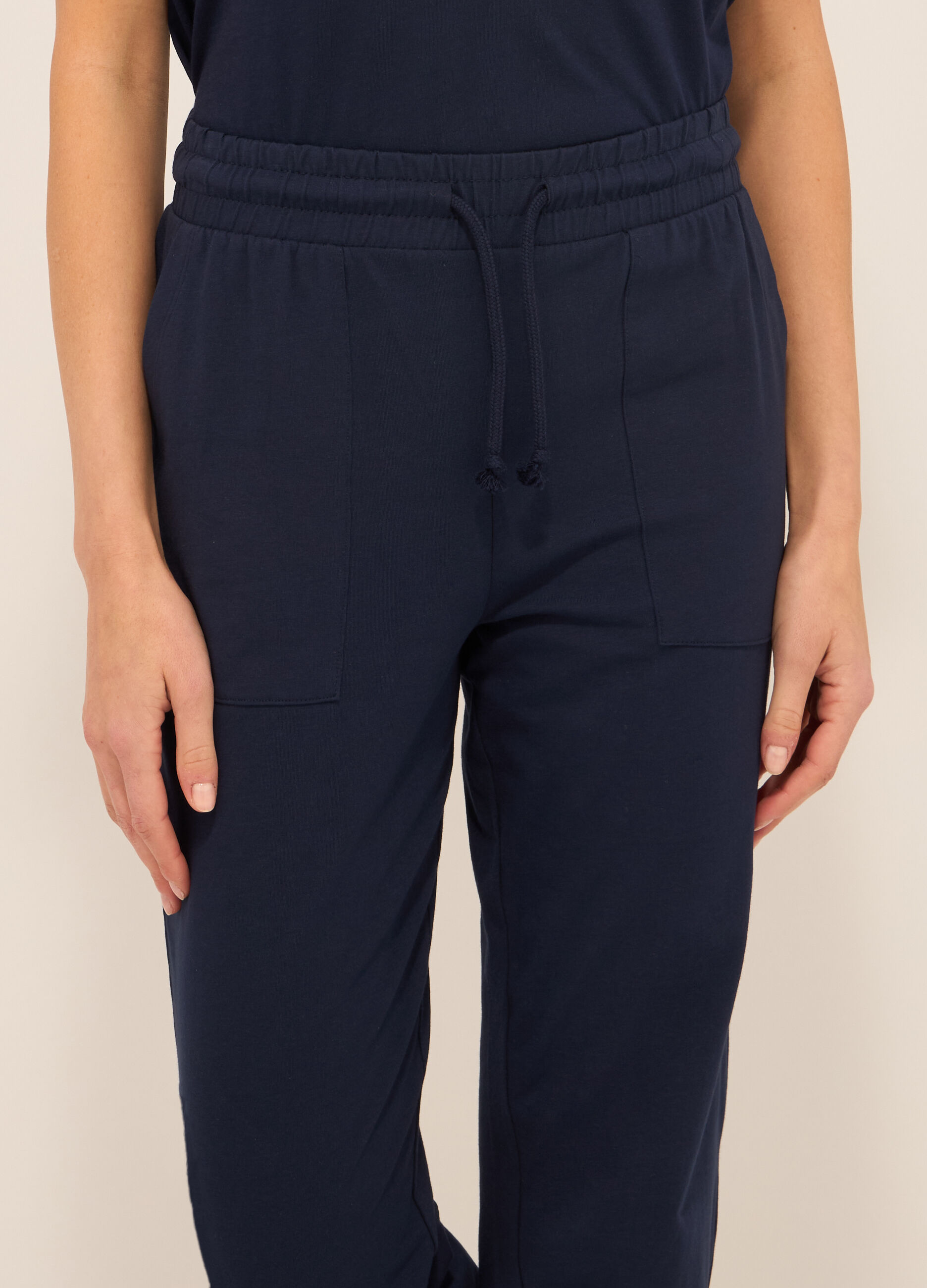 Jogger on cotone stretch donna_2