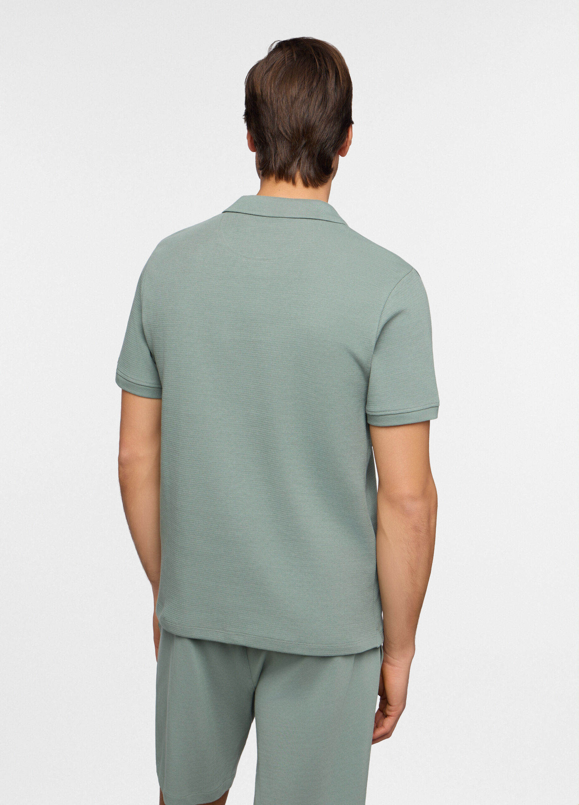 Polo maniche corte in cotone stretch uomo_1