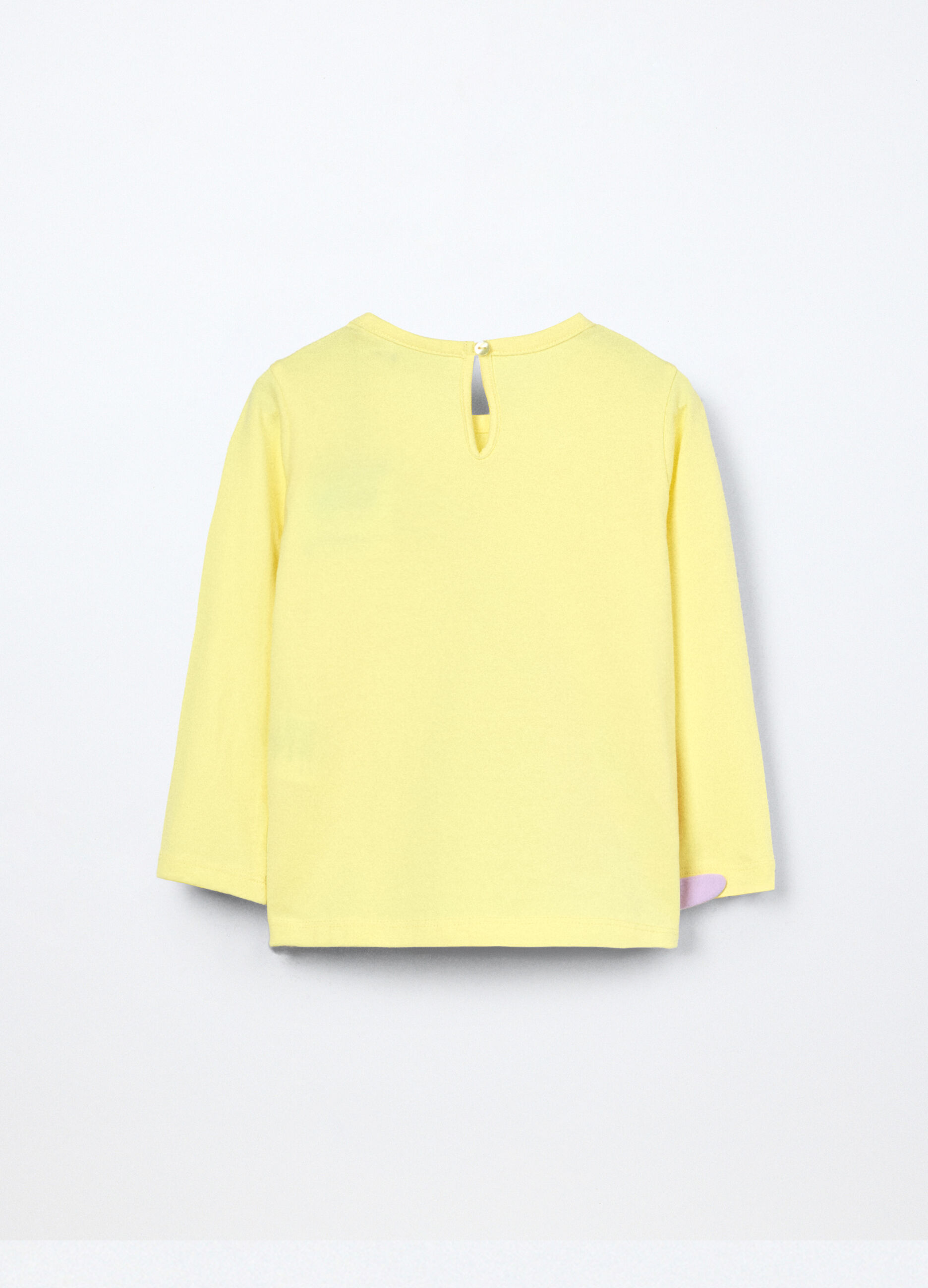 T-shirt in jersey di cotone stretch neonata_1