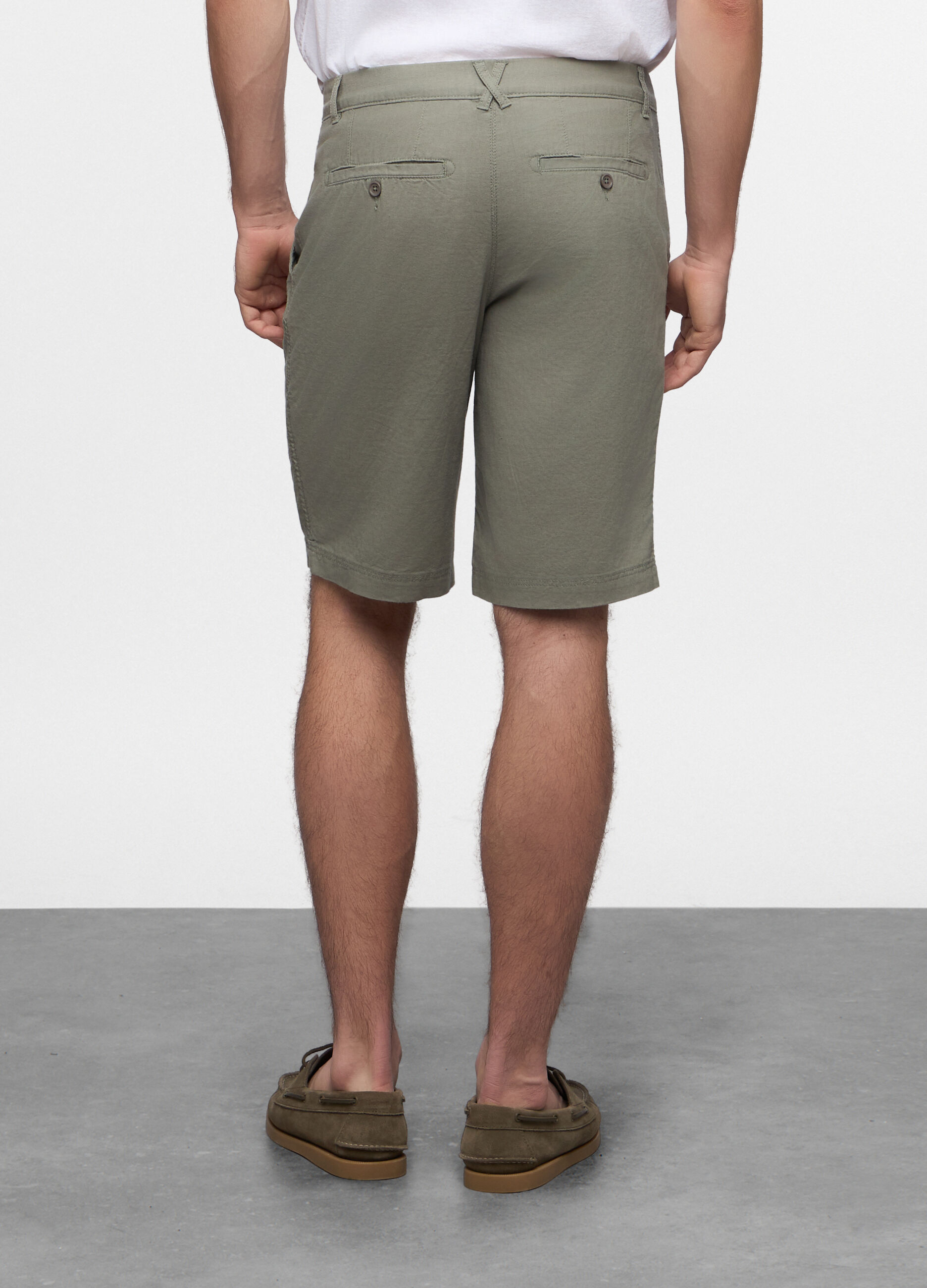 Bermuda in lino e cotone uomo_1