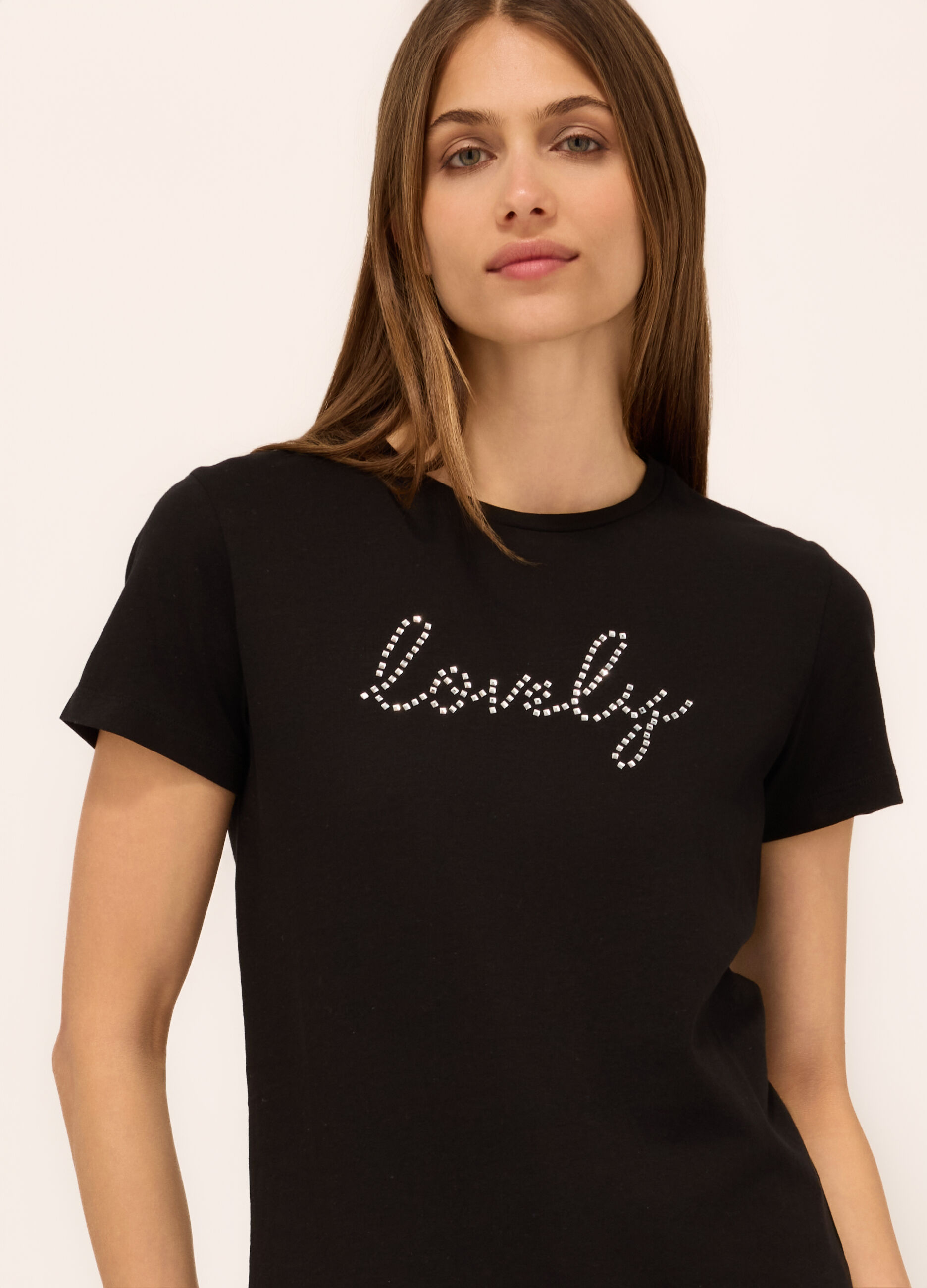 T-shirt in jersey di puro cotone donna_2