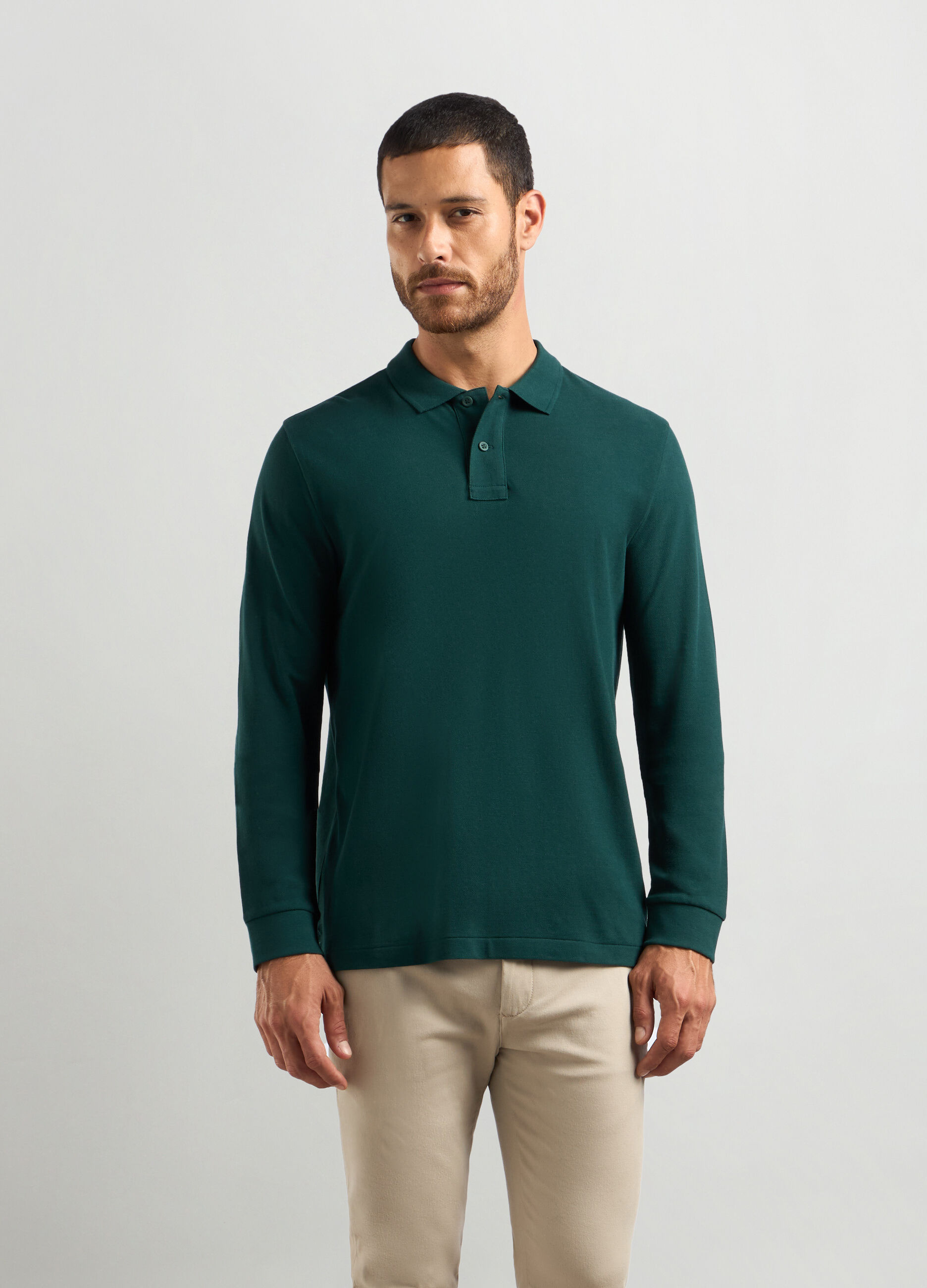 Polo in piquet di cotone uomo_0