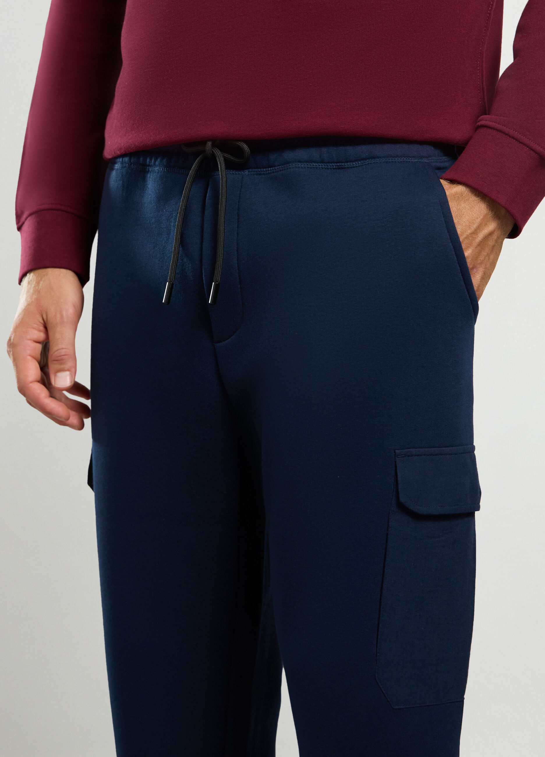 Joggers regular fit in misto cotone uomo_2