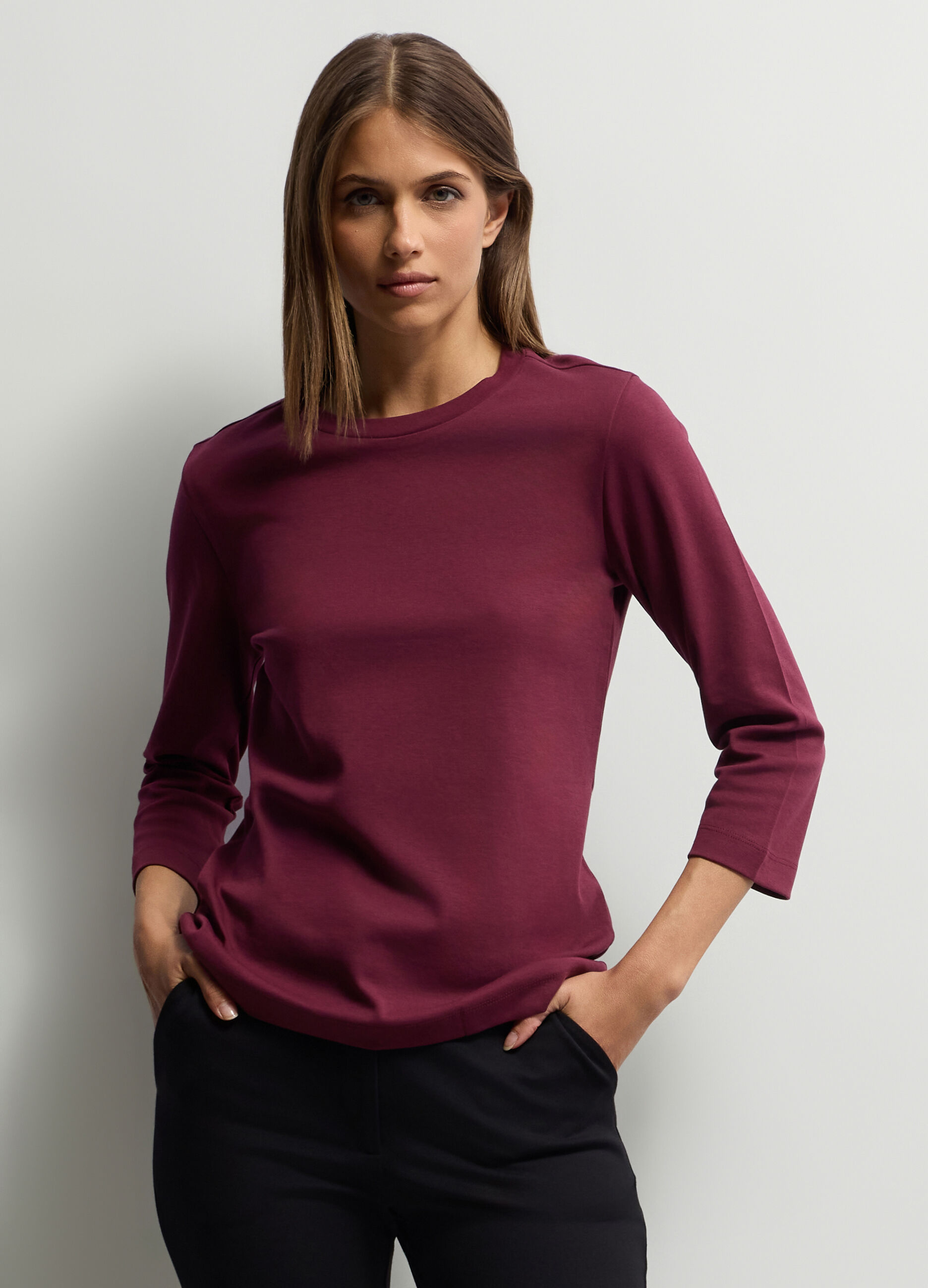 T-shirt girocollo donna_0