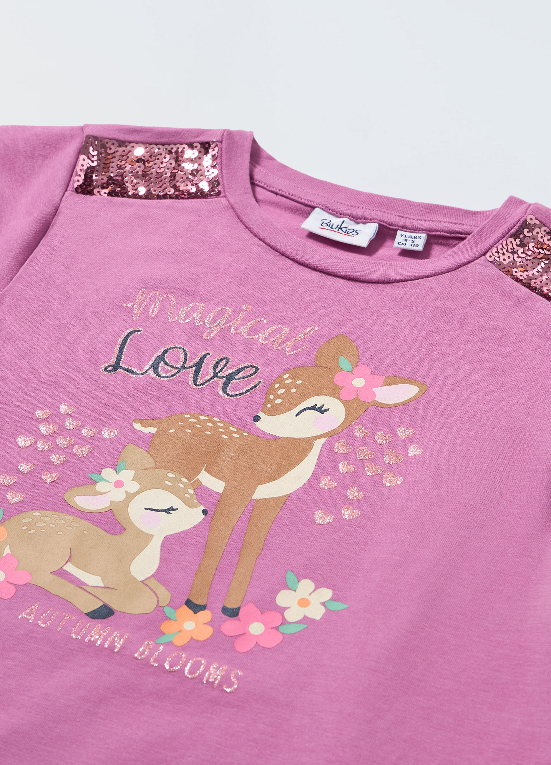 T-shirt in jersey di cotone stretch bambina_1