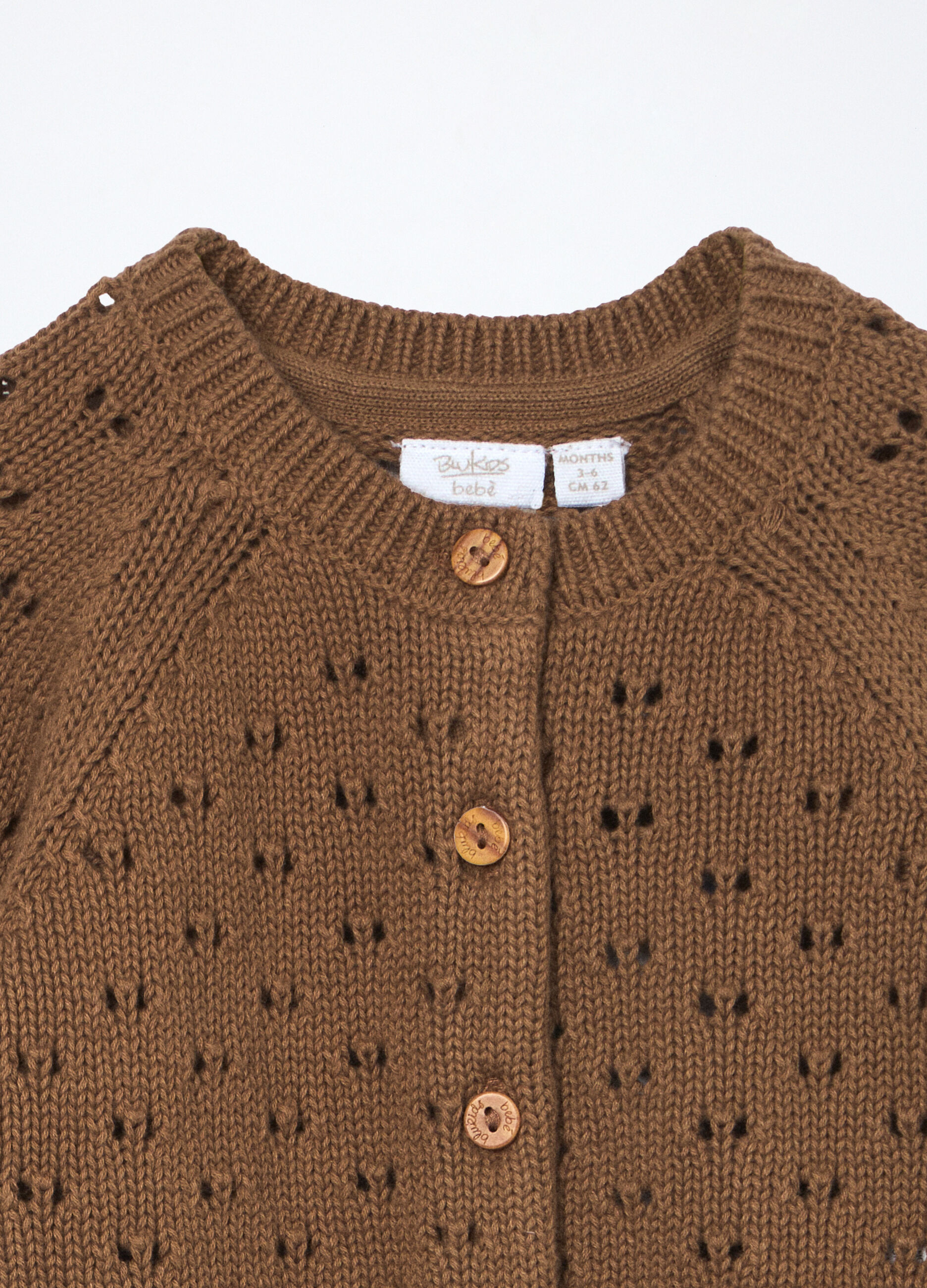 Cardigan tricot in puro cotone neonata_2