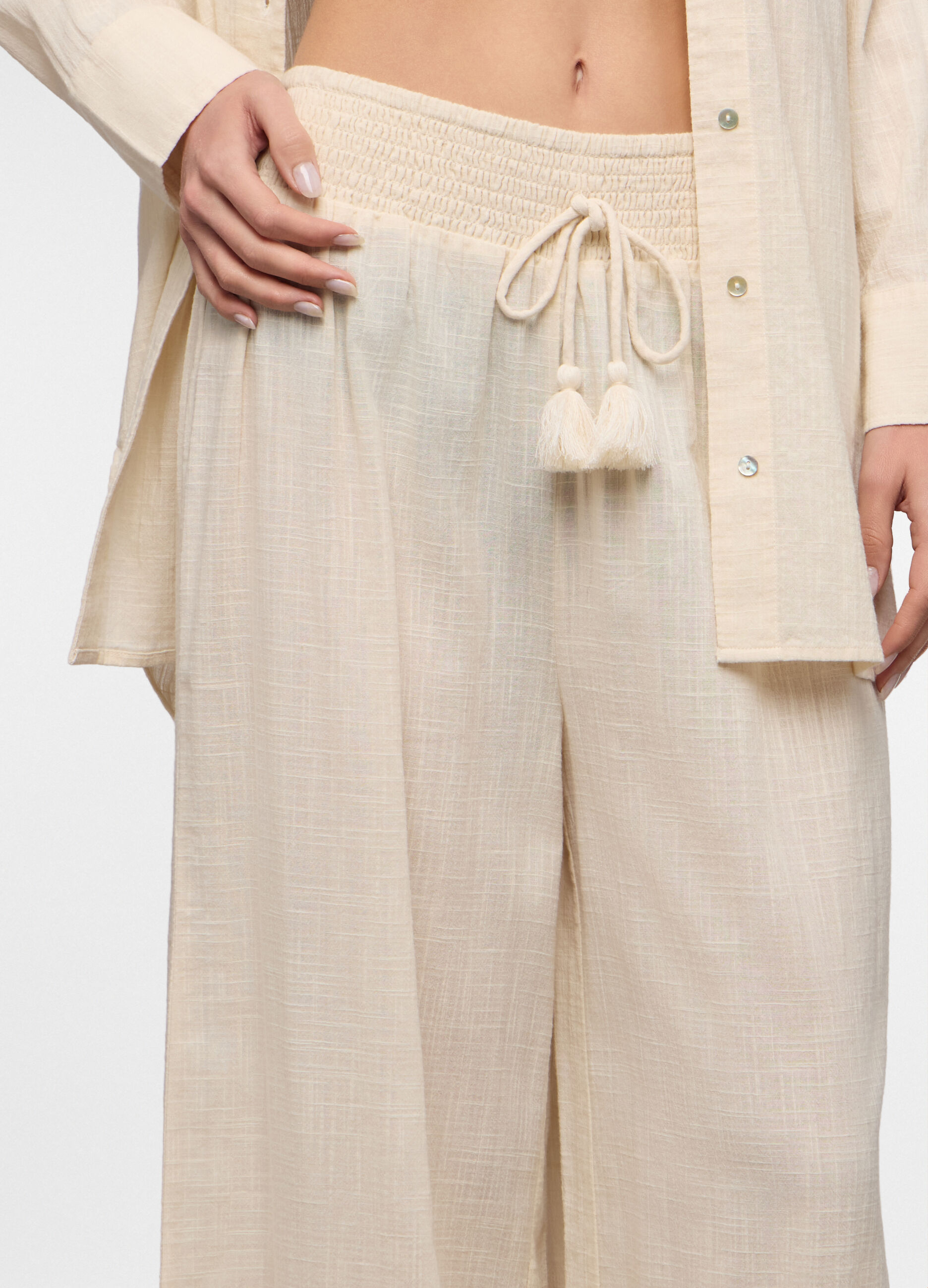 Pantaloni wide leg copricostume donna_2