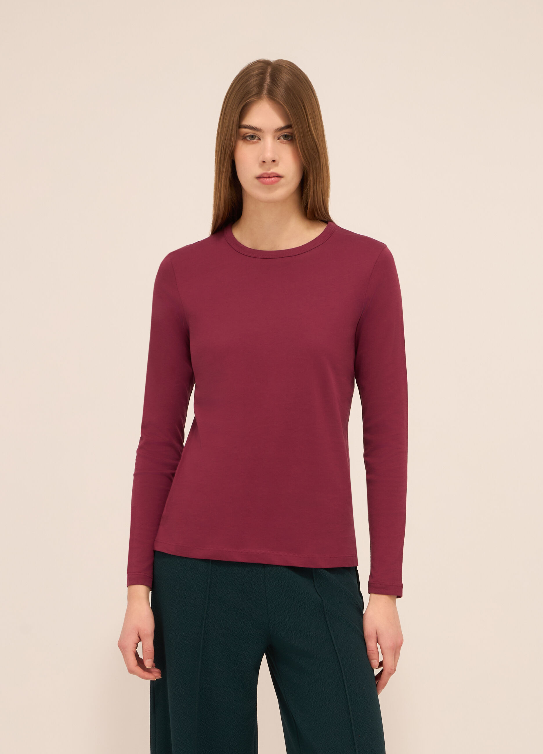 T-shirt in puro cotone donna_0