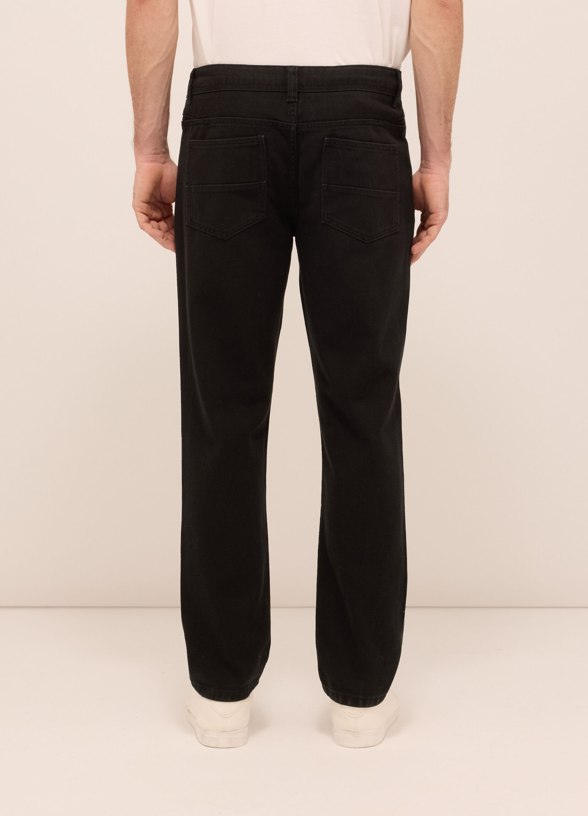 Pantalone 5 tasche in twill di cotone uomo_1