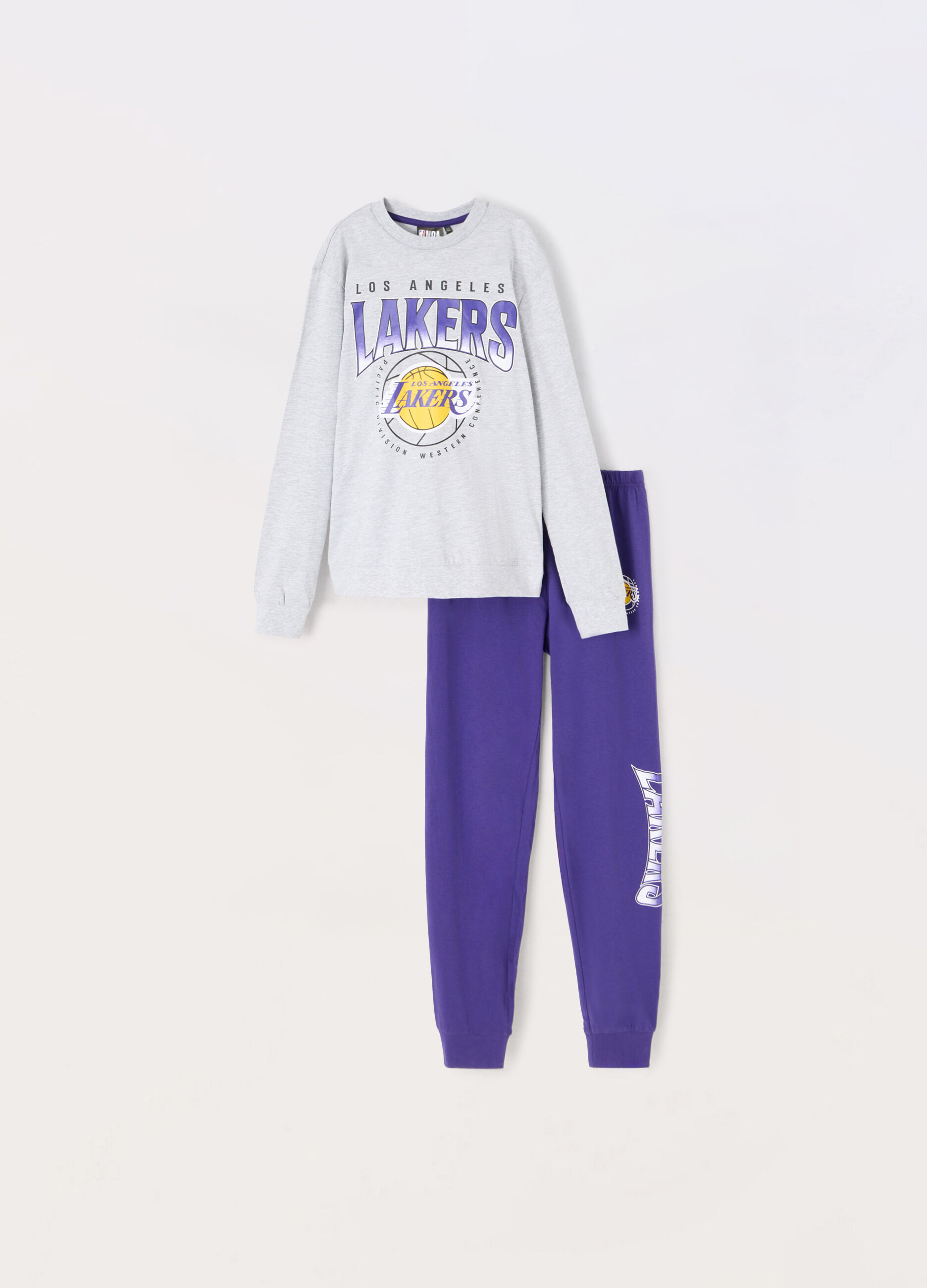 Set pigiama lungo NBA in cotone ragazzo_0