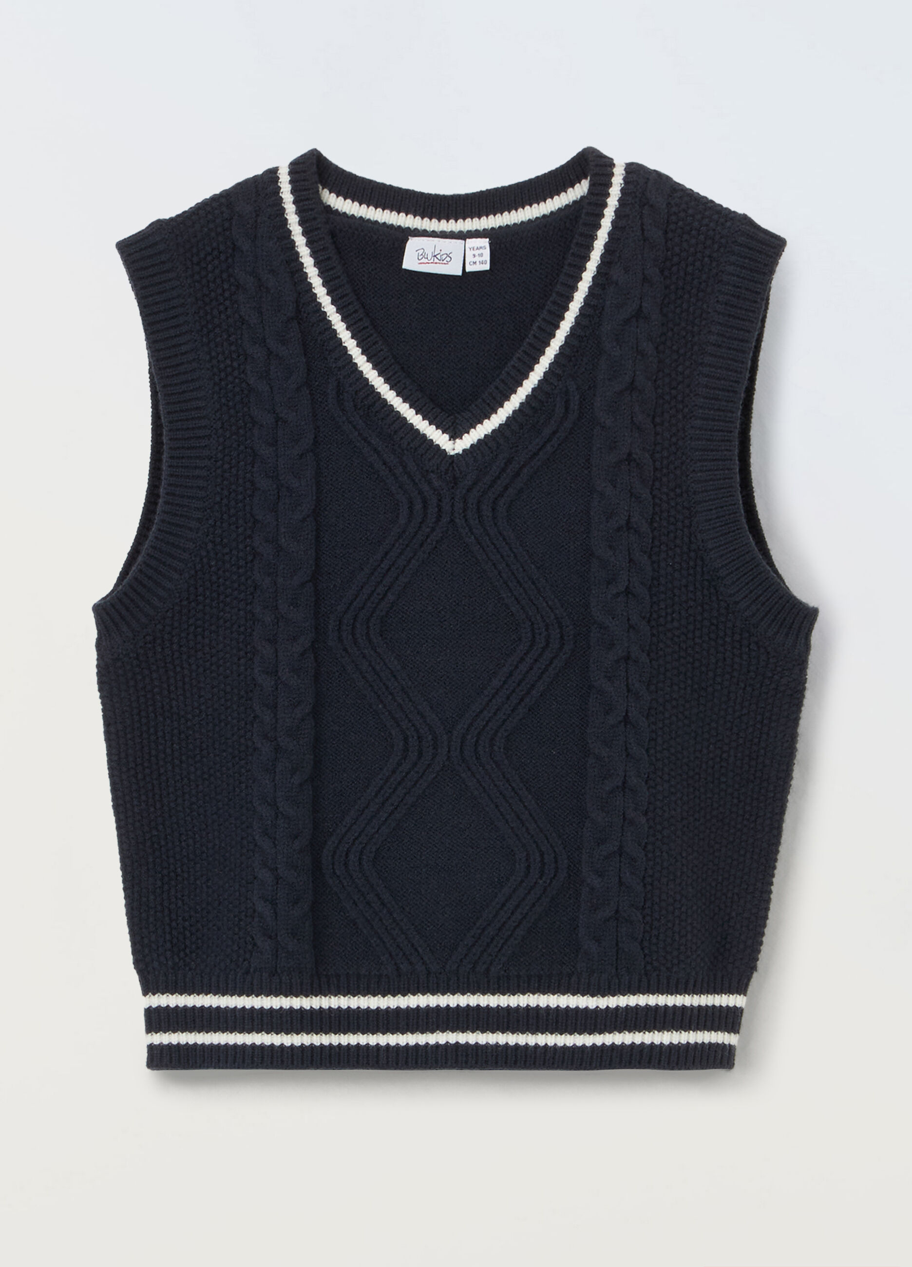 Gilet tricot con scollo a V ragazza_0