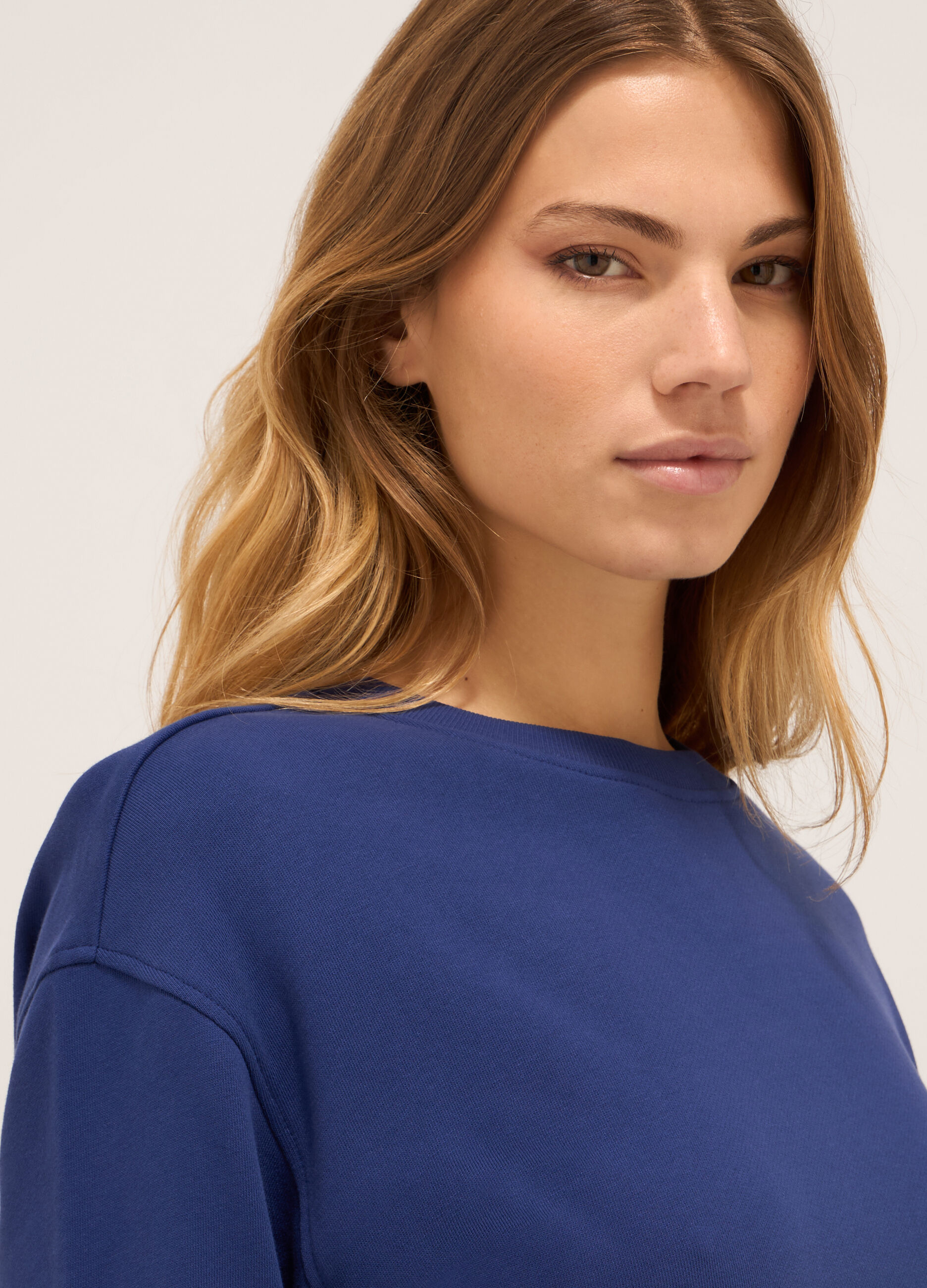 Felpa in french terry di puro cotone donna_2
