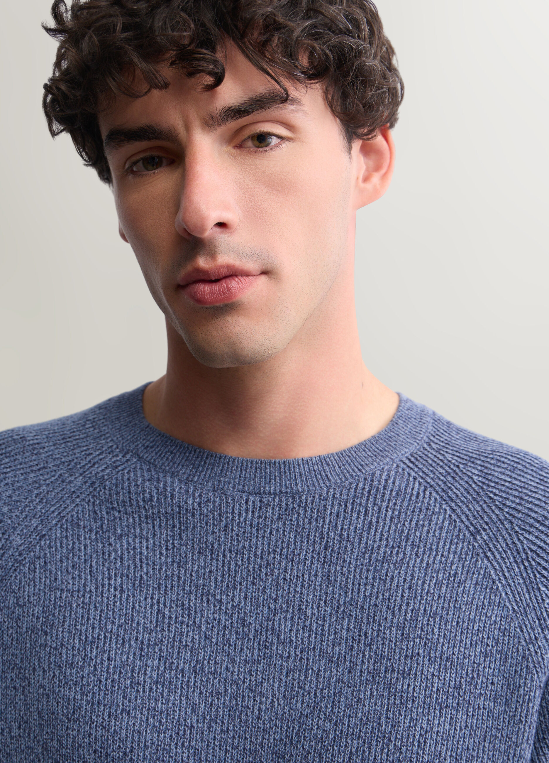Maglione girocollo in maglia inglese uomo_2