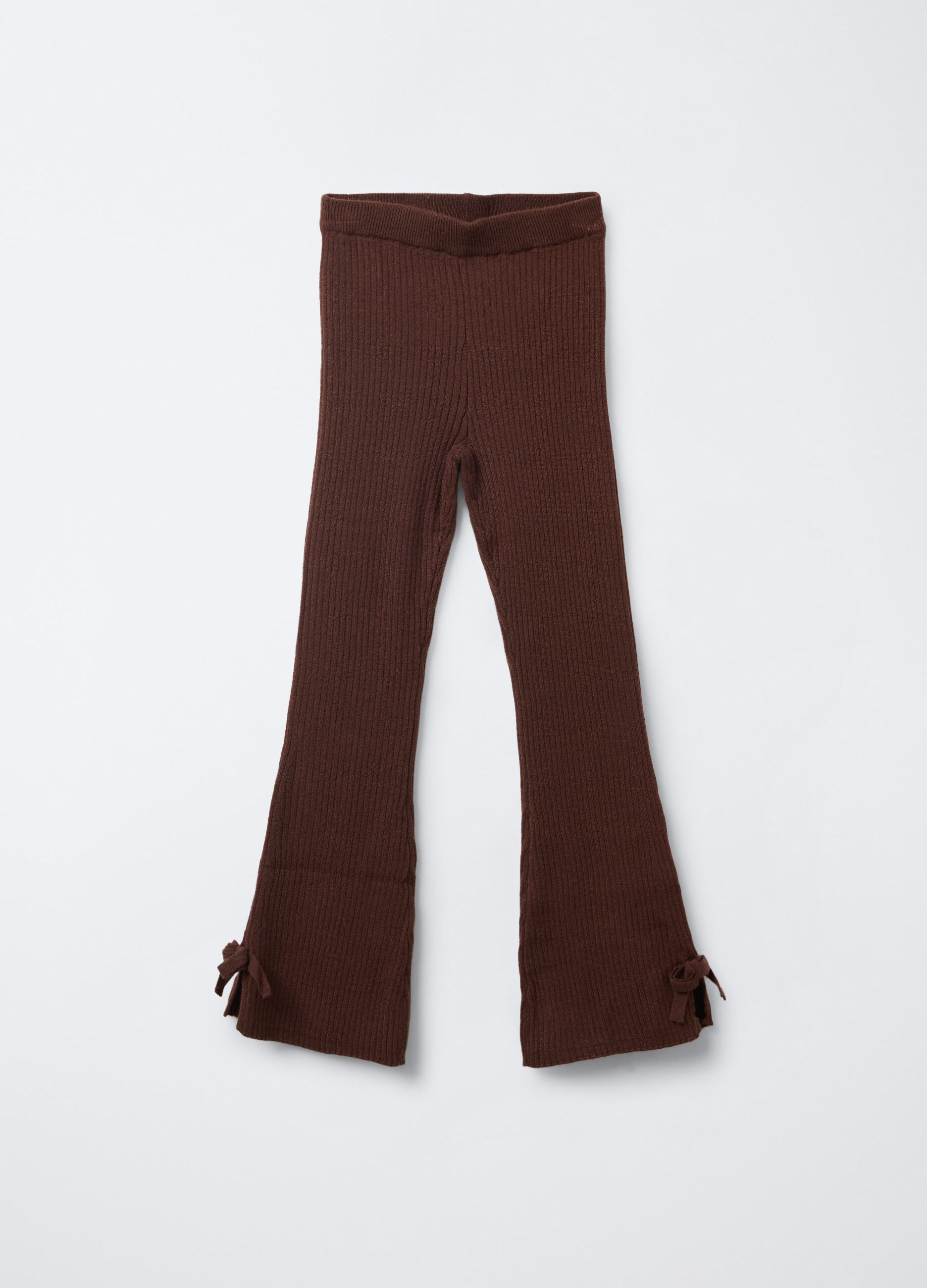 Pantaloni misto viscosa in costina Flare Fit bambina_0