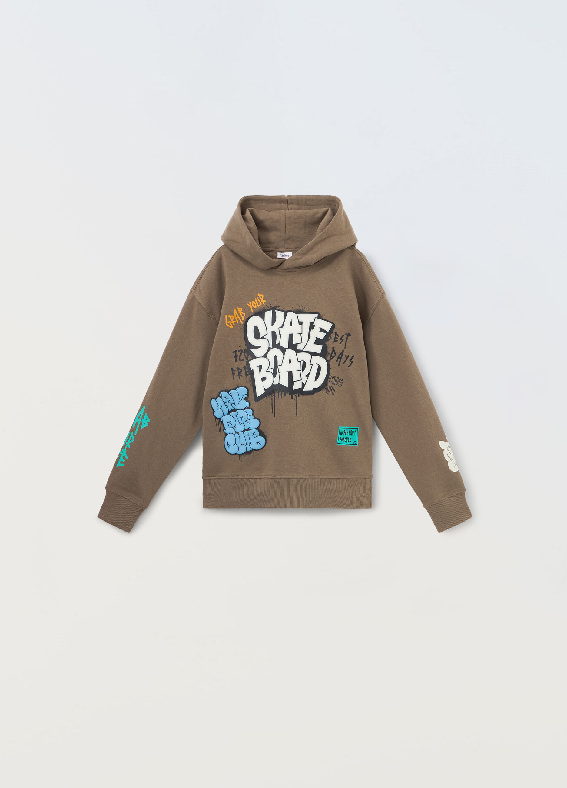 Felpa con cappuccio misto cotone ragazzo_0