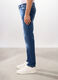 Jeans 5 tasche in denim di cotone stretch uomo_1