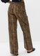 Pantaloni Wide Leg in denim di cotone stretch donna_1