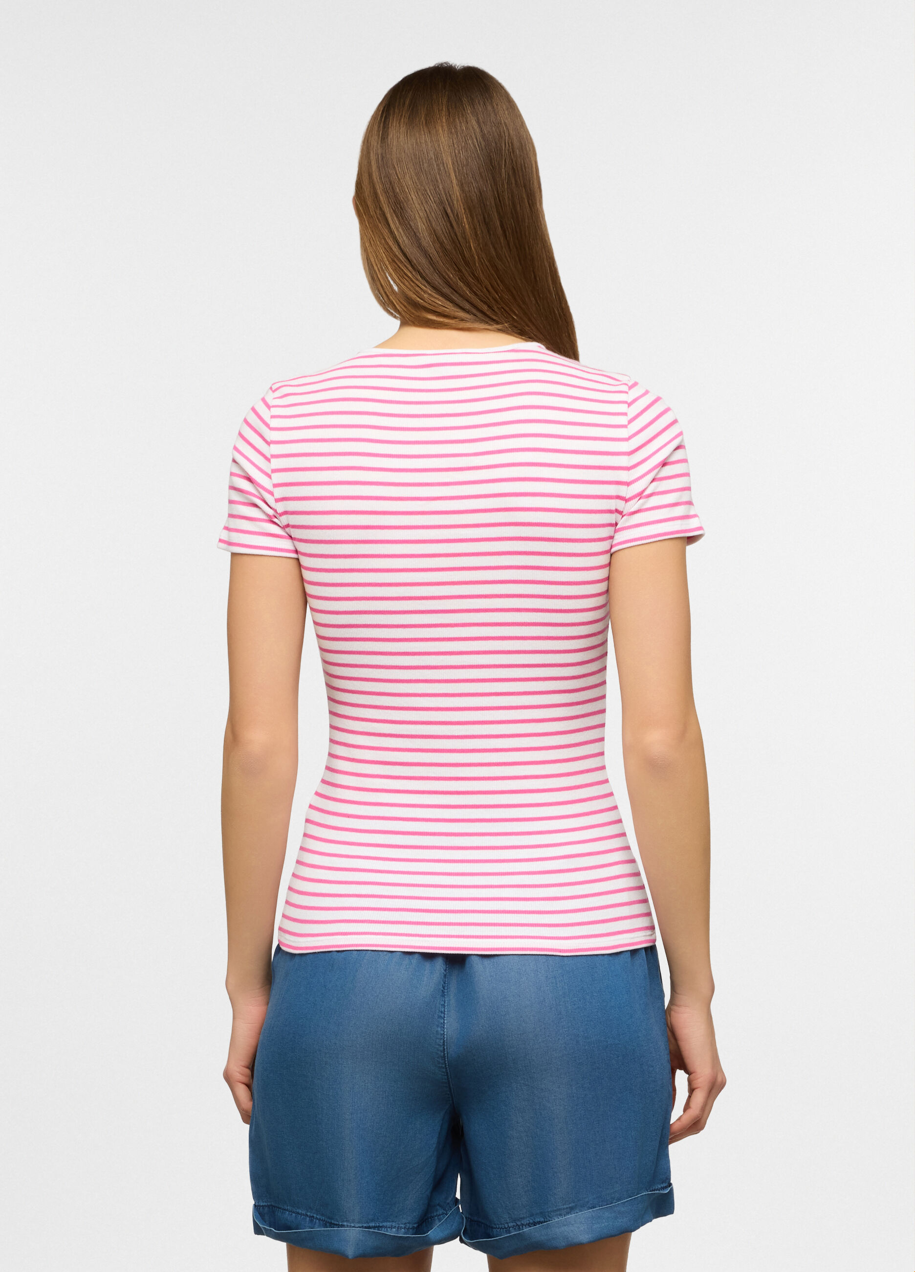 T-shirt girocollo stretch donna_1