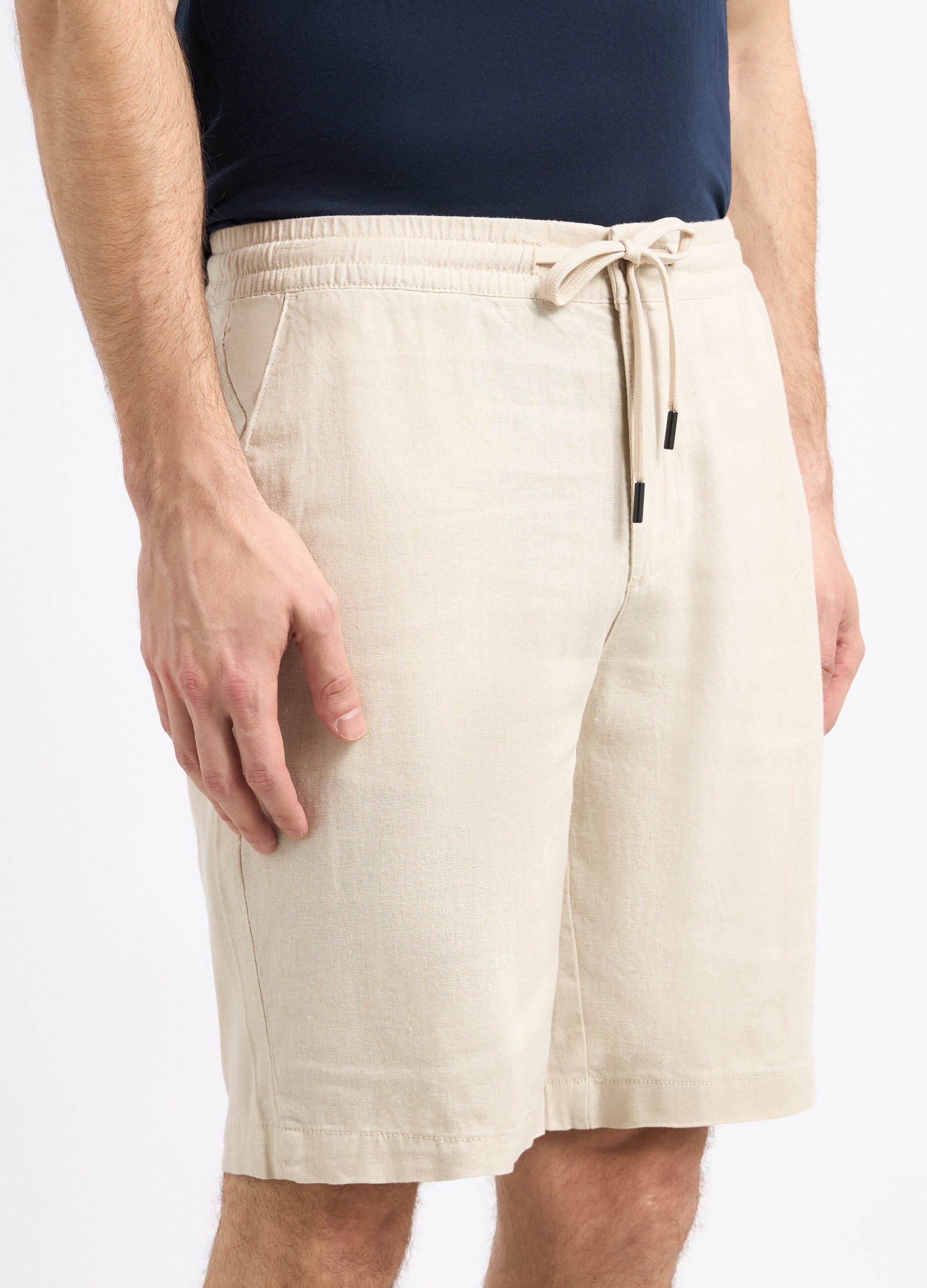 Shorts in misto lino uomo_2
