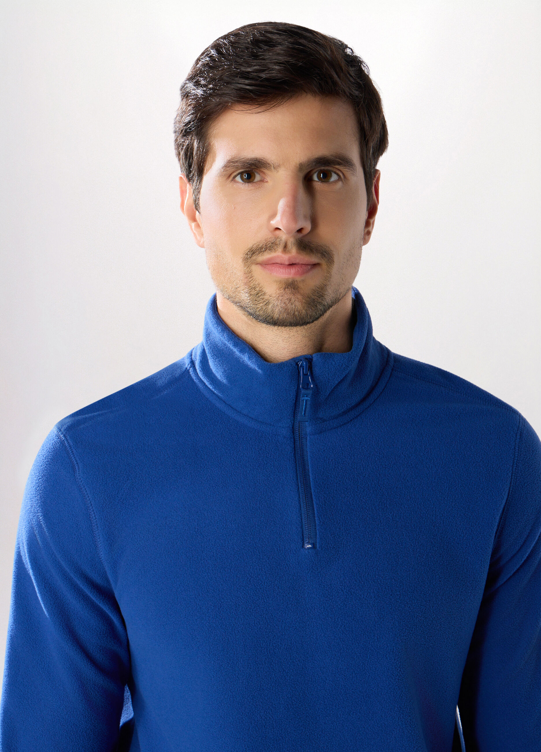 Lupetto con zip in pile uomo_2