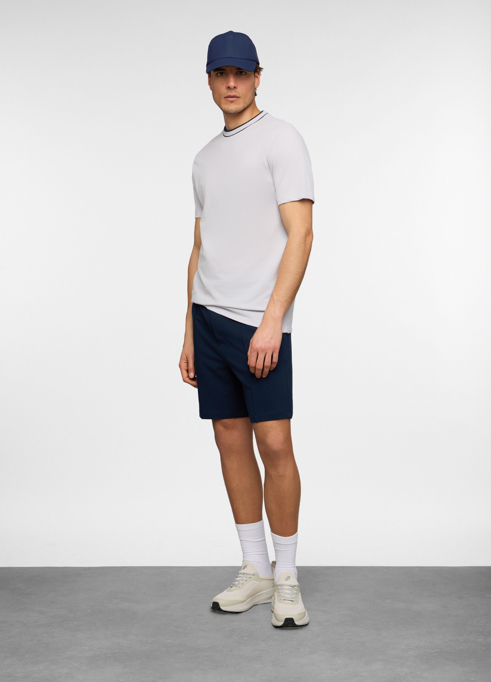 Bermuda in piquet di cotone uomo_0