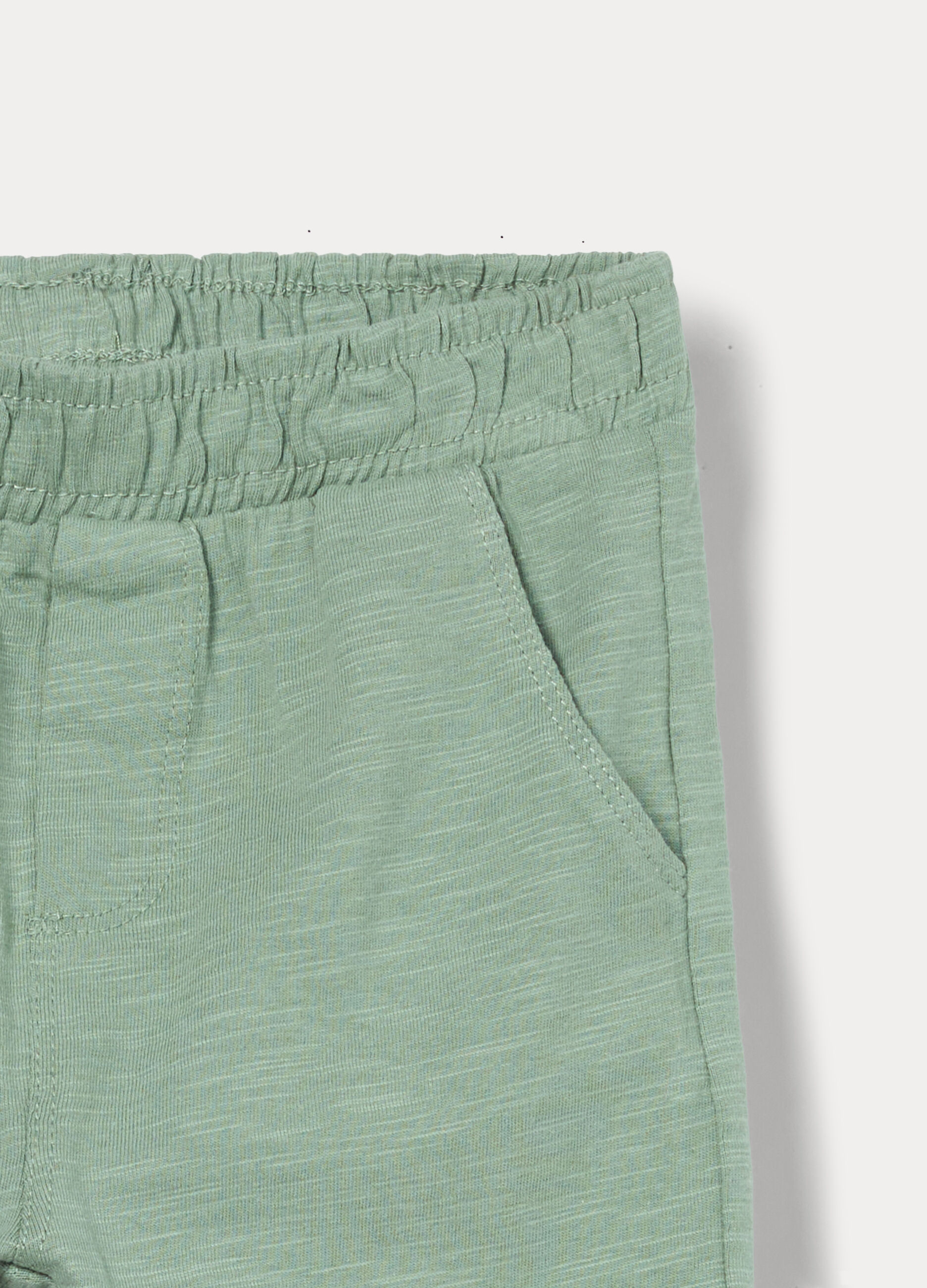 Jogger in jersey slub di puro cotone bimbo_2